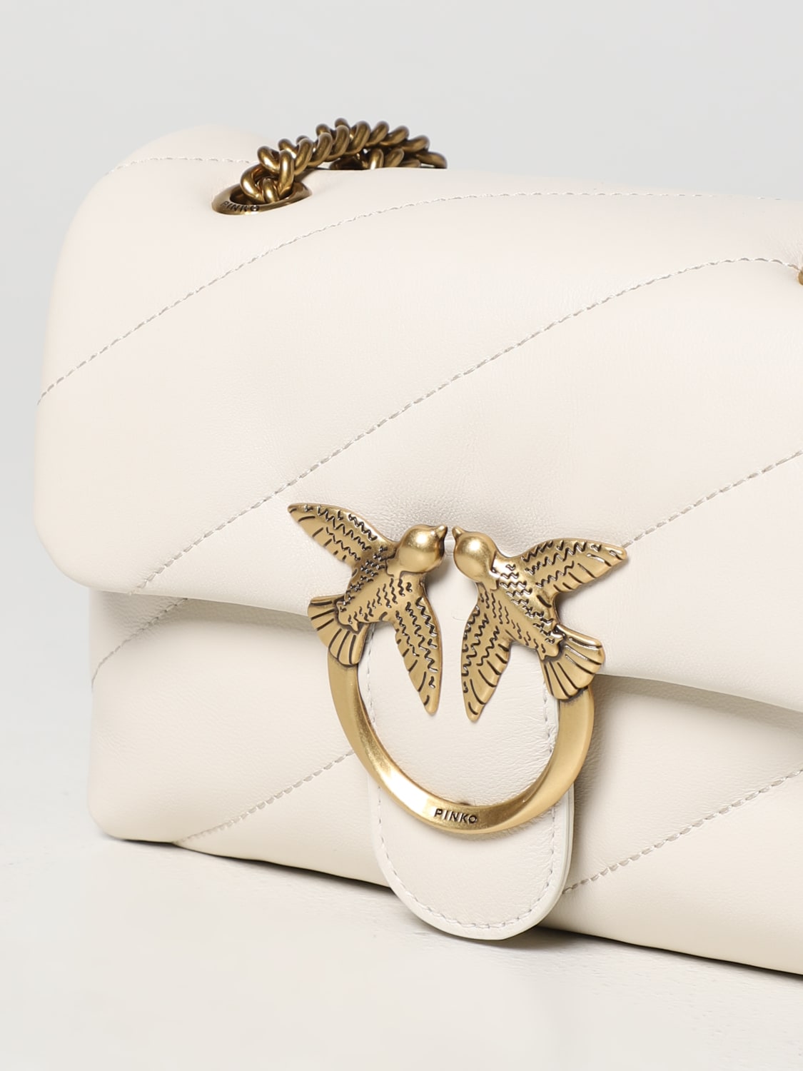 PINKO MINI BAG: Shoulder bag woman Pinko, Ivory - Img 3