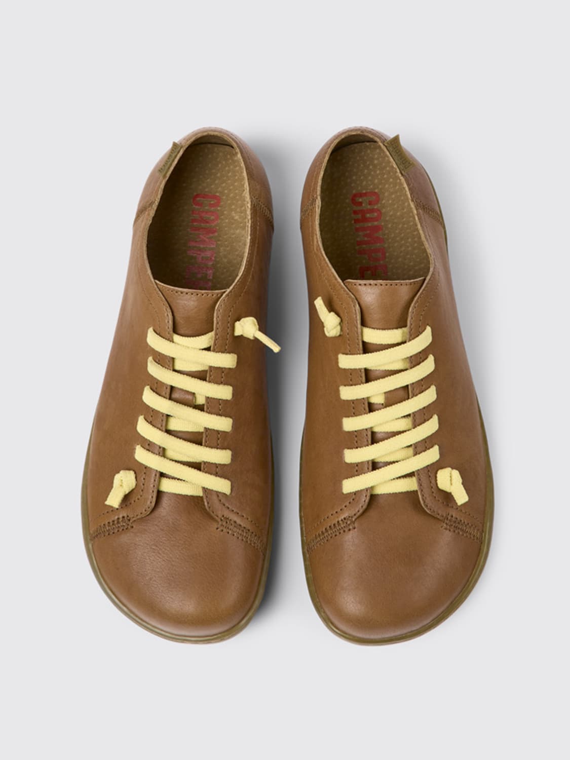 CAMPER SNEAKERS: Camper Peu sneakers in leather, Brown - Img 4