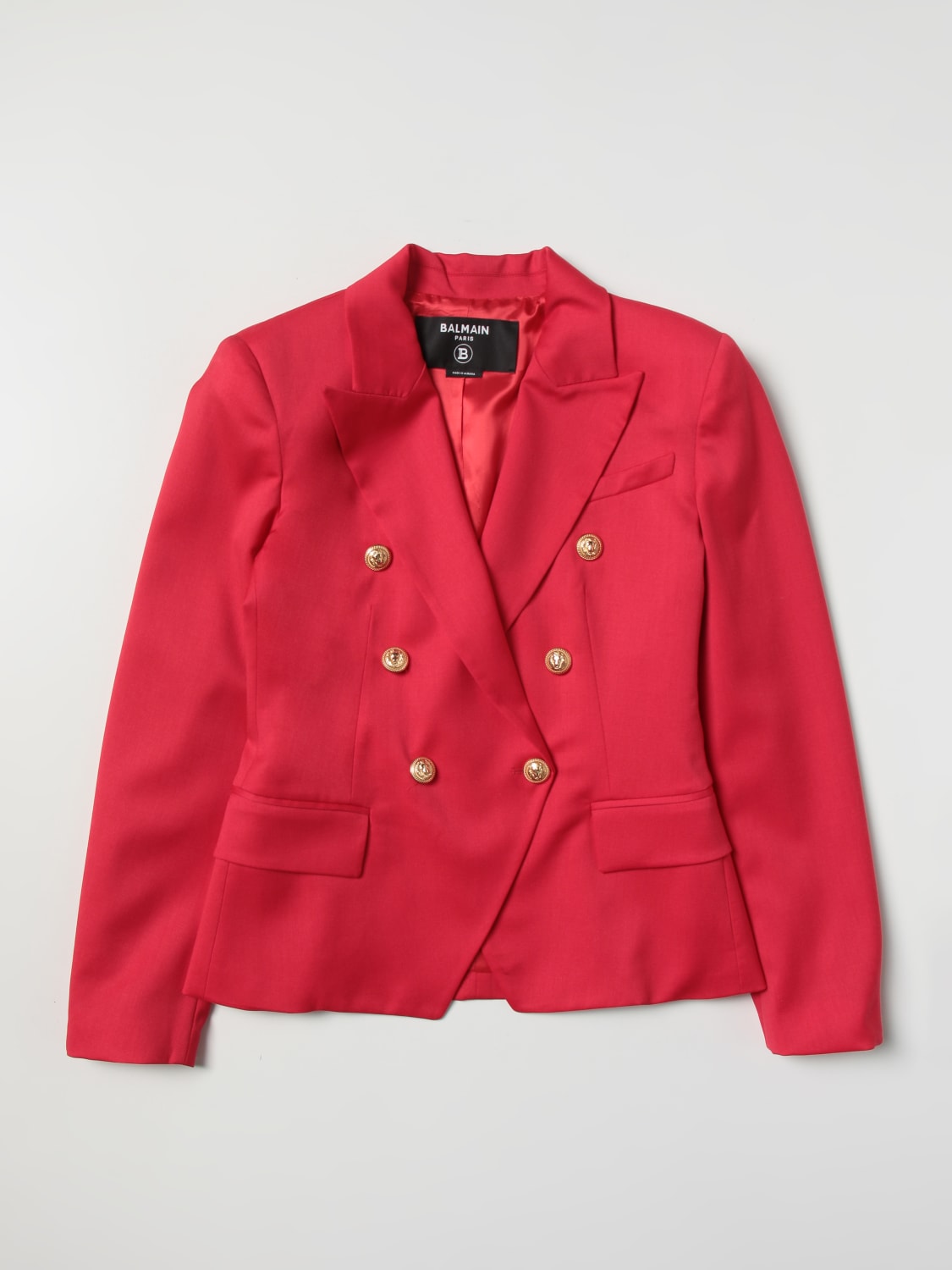 BALMAIN CHAQUETA: Chaqueta niños Balmain Kids, Rojo - Img 1
