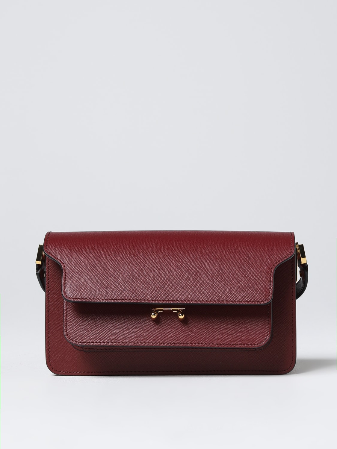 ★MARNI★ Saffiano Trunk East West Bag Ruby SBMP0121U0LV520Z MARNI: Trunk bag in saffiano leather - Ruby | Marni