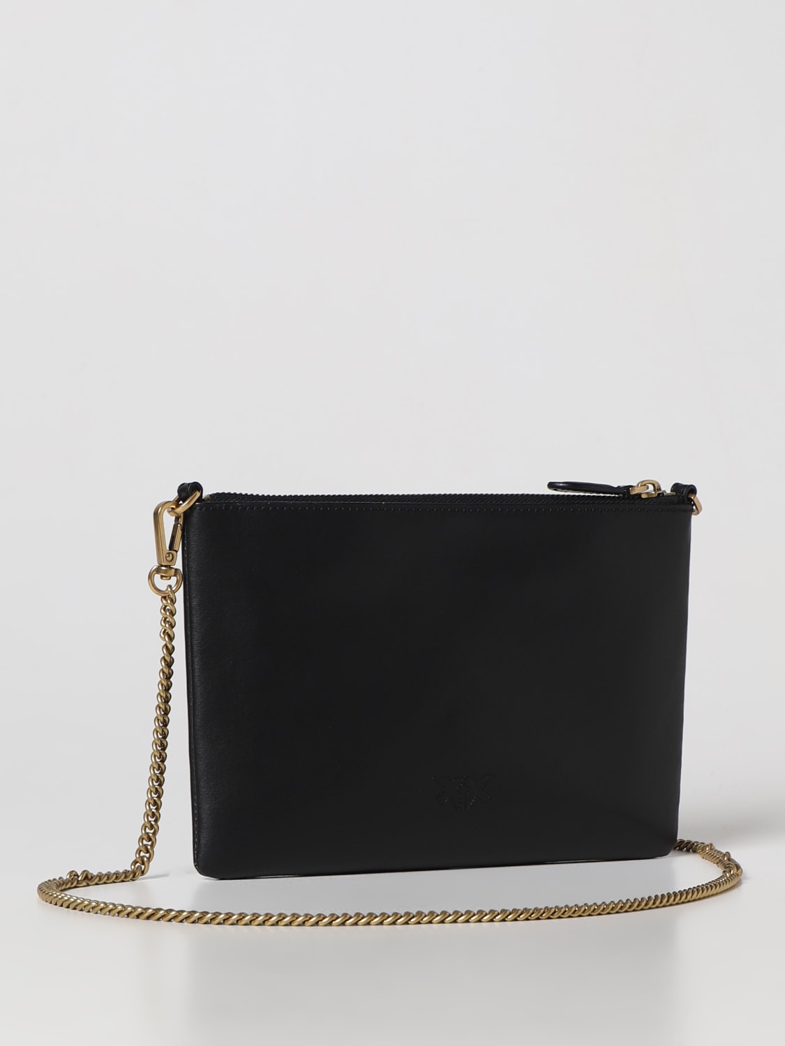 PINKO BORSA MINI: Clutch Pinko in pelle, Nero - Img 2