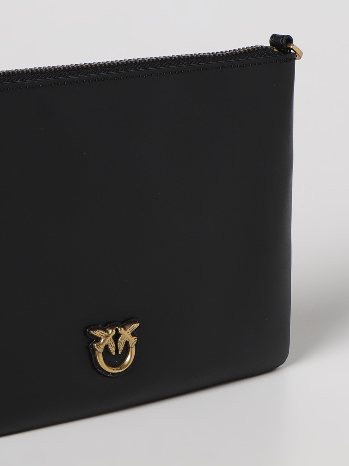 PINKO BORSA MINI: Clutch Pinko in pelle, Nero - Img 3