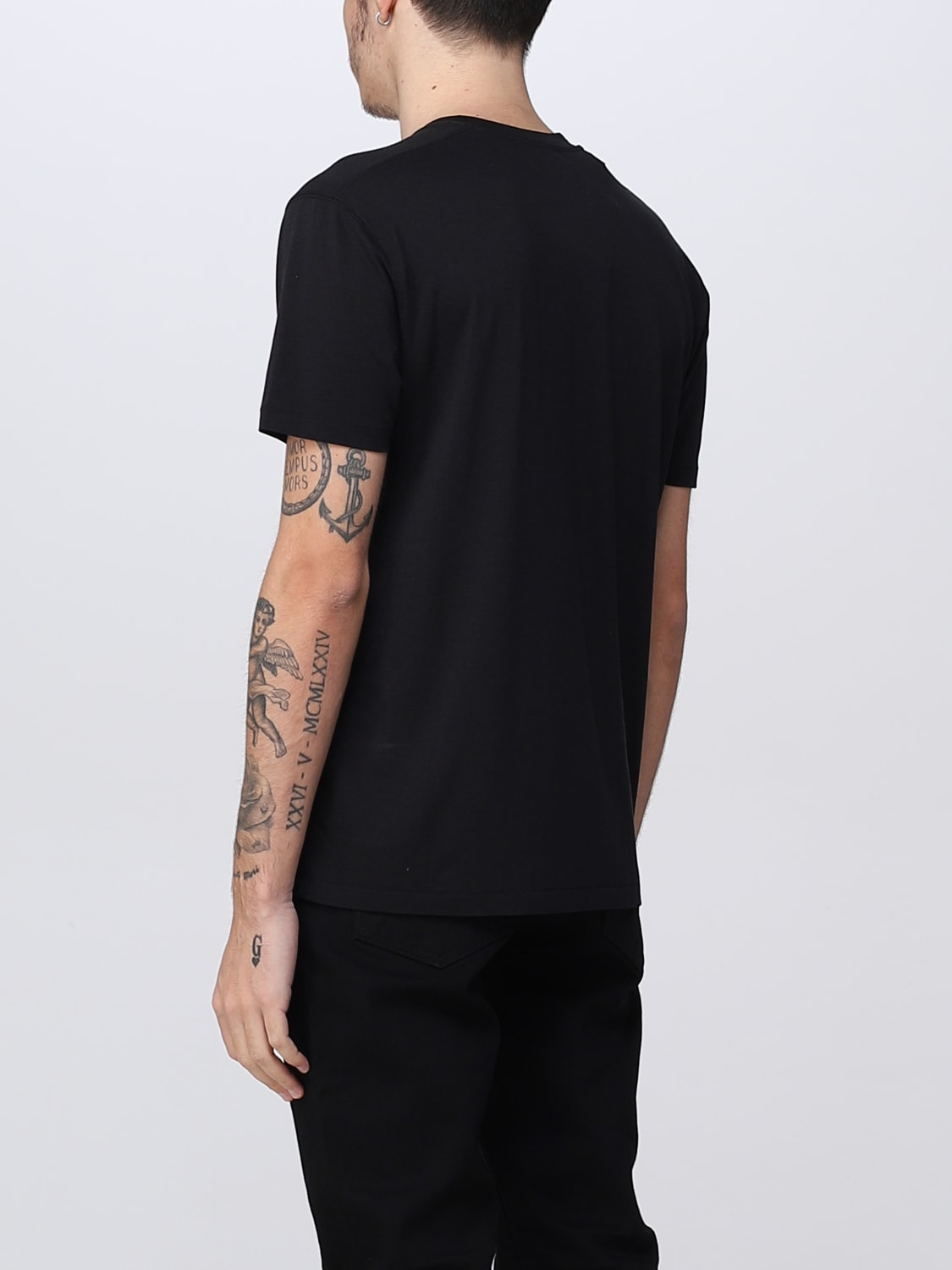 Tシャツ・カットソー TOM FORD FW25 LYOCEL MANICA CORTA (JCS004 JMT012LB999) LYOCELL COTTON CREW NECK T-SHIRT | Tom Ford Fashion