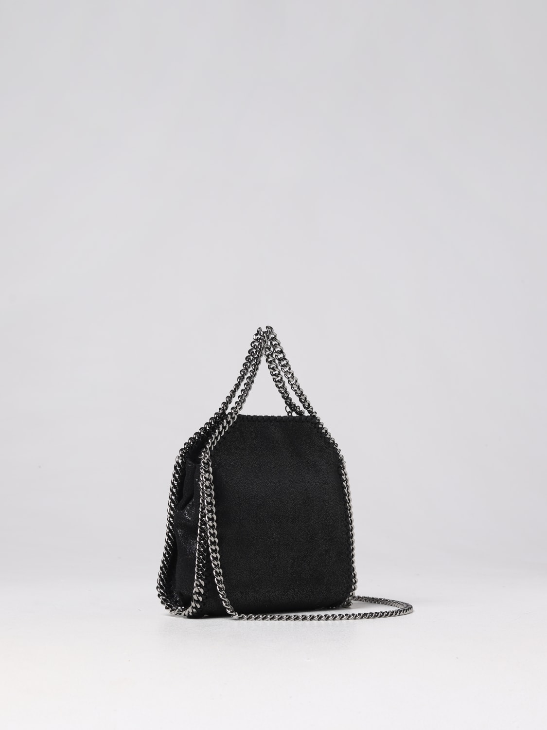 STELLA MCCARTNEY MINI BAG: Stella McCartney Falabella Micro Tote Bag in tumbled synthetic leather, Black - Img 2