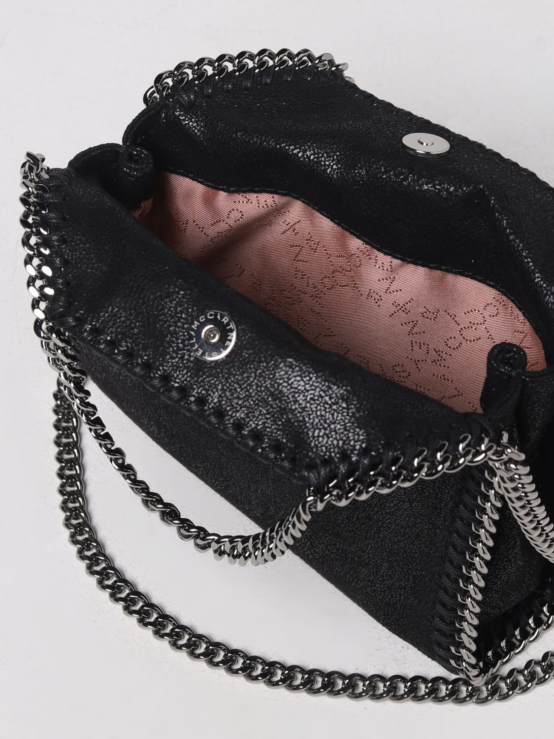 STELLA MCCARTNEY MINI BAG: Stella McCartney Falabella Micro Tote Bag in tumbled synthetic leather, Black - Img 4