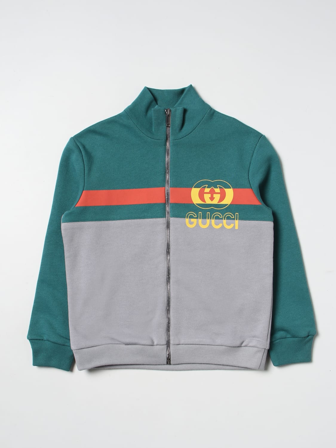 GUCCI JACKET: Jacket kids Gucci, Grey - Img 1