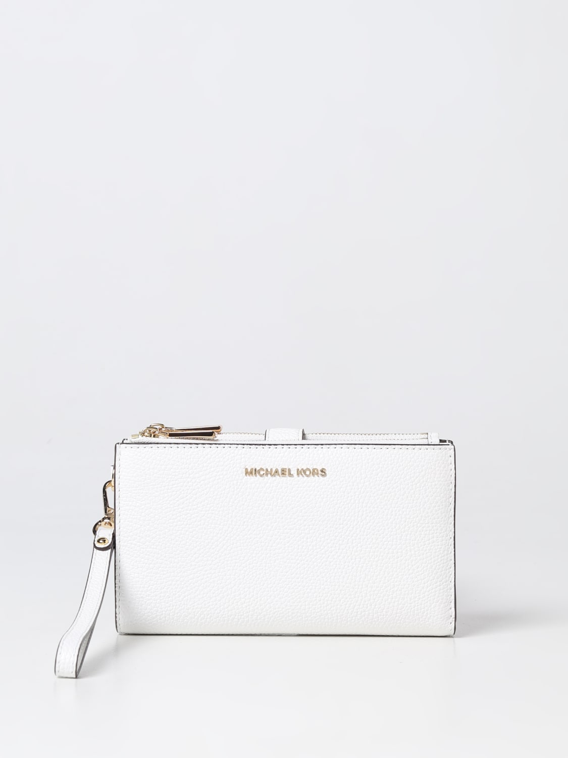 MICHAEL MICHAEL KORS wallet bag in grained leather White Michael Michael Kors mini bag 34F9GAFW4L online at GIGLIO.COM