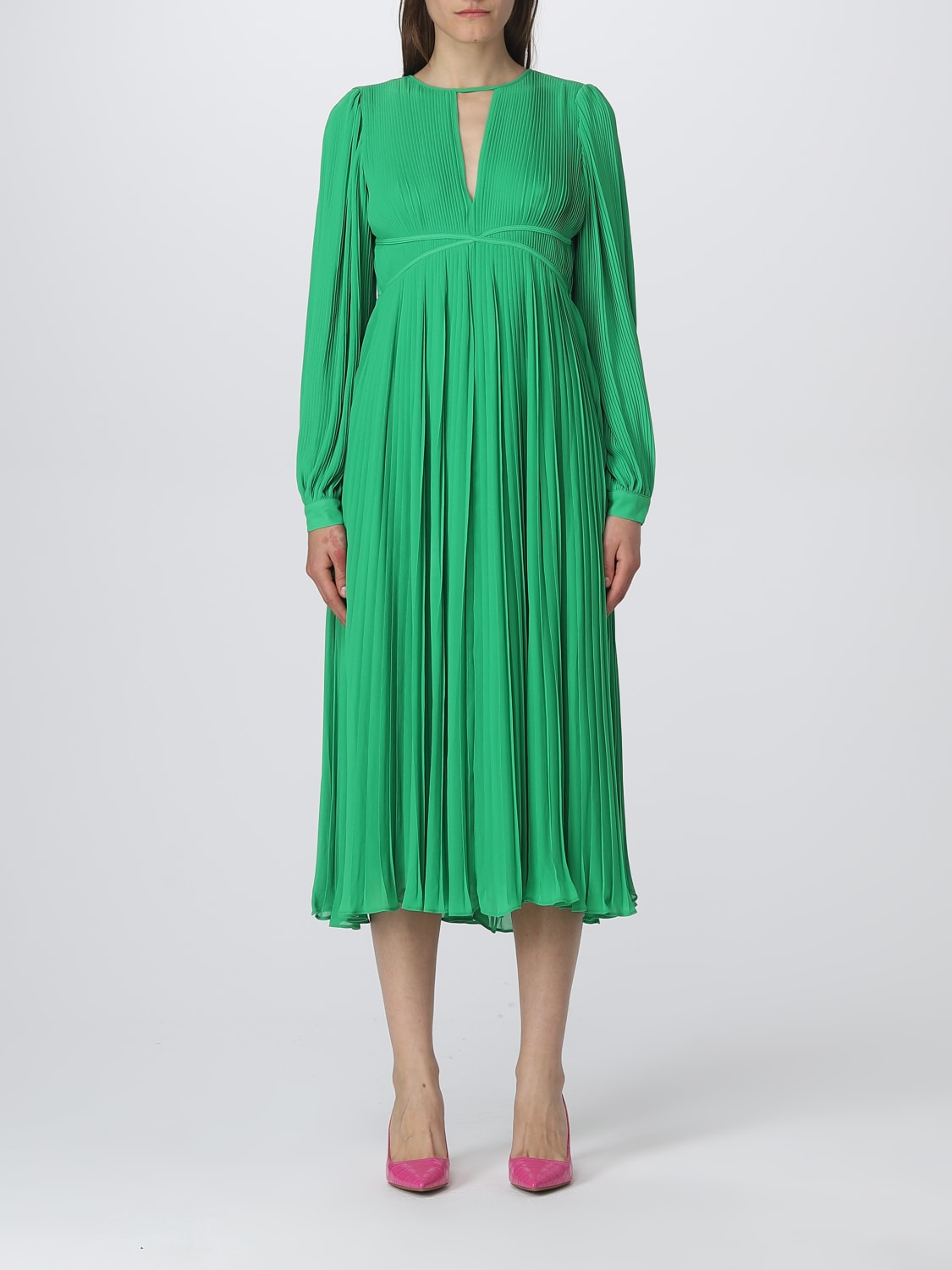 Michael Michael Kors Outlet dress in georgette Green Michael Michael Kors dress MR381FY7R3 online at GIGLIO.COM