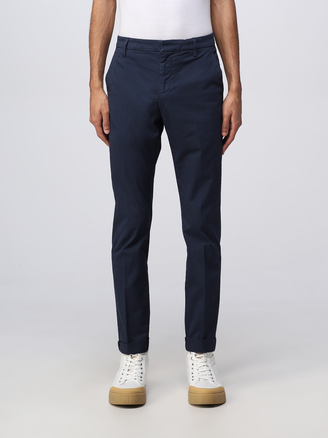 DONDUP PANTS: Dondup cotton pants, Blue 1 - Img 1