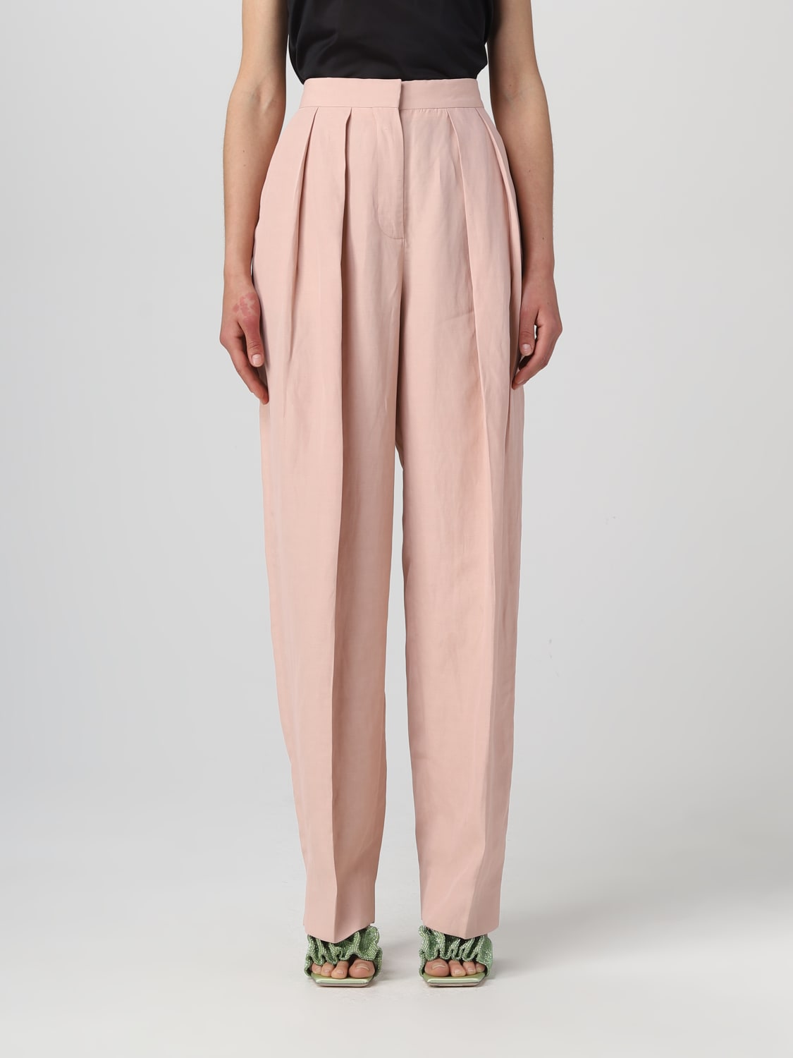 STELLA MCCARTNEY PANTS: Stella McCartney pants in viscose blend, Pink - Img 1