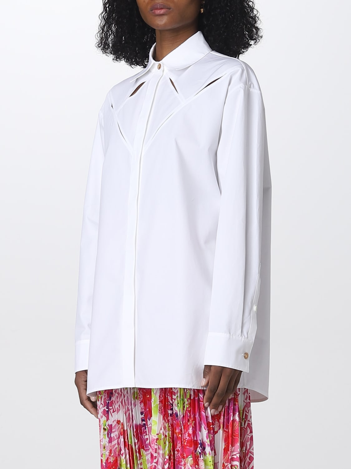 VERSACE SHIRT: Versace poplin shirt, White - Img 4