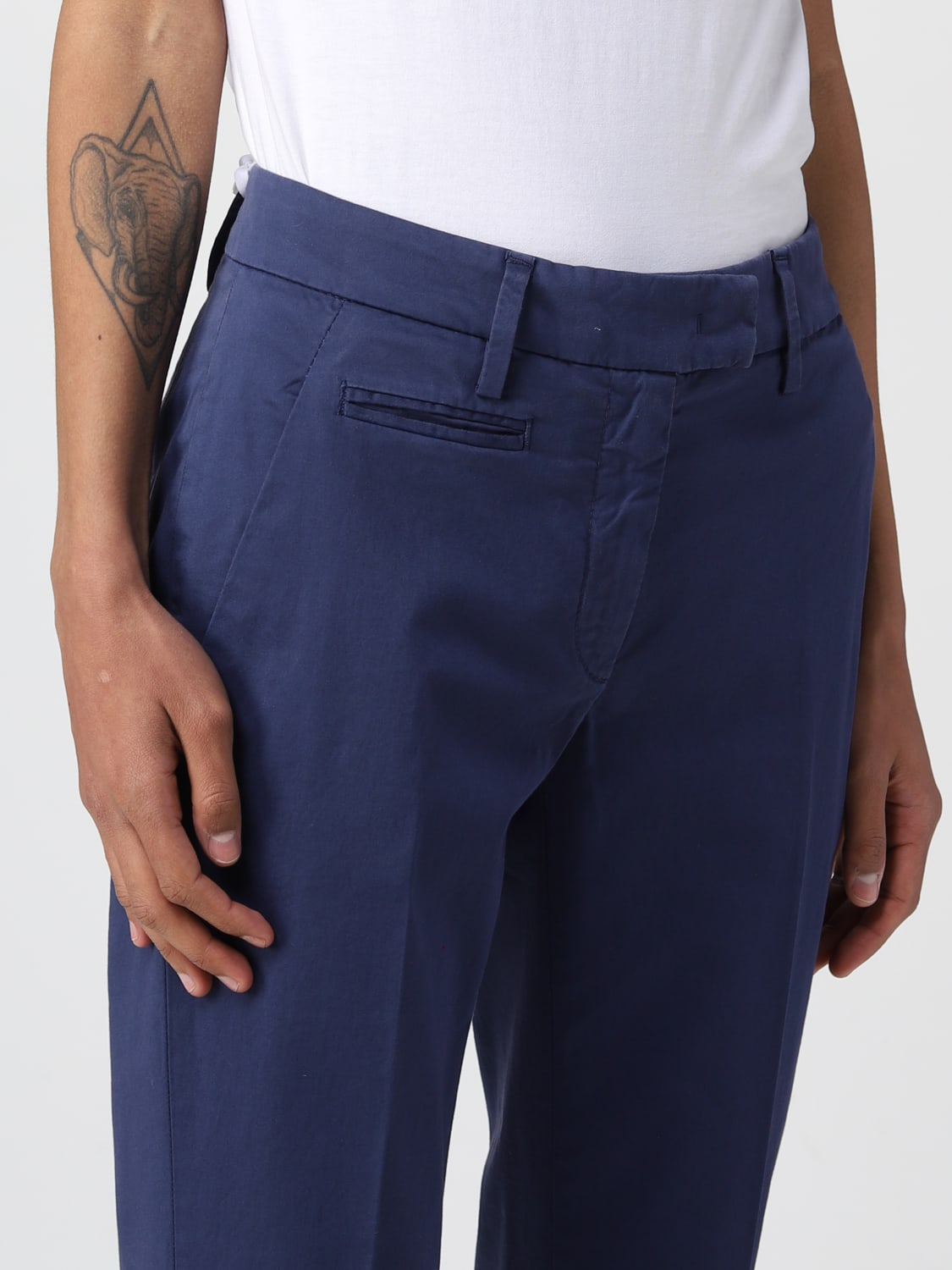 DONDUP PANTALONE: Pantalone Dondup in cotone, Blue - Img 3