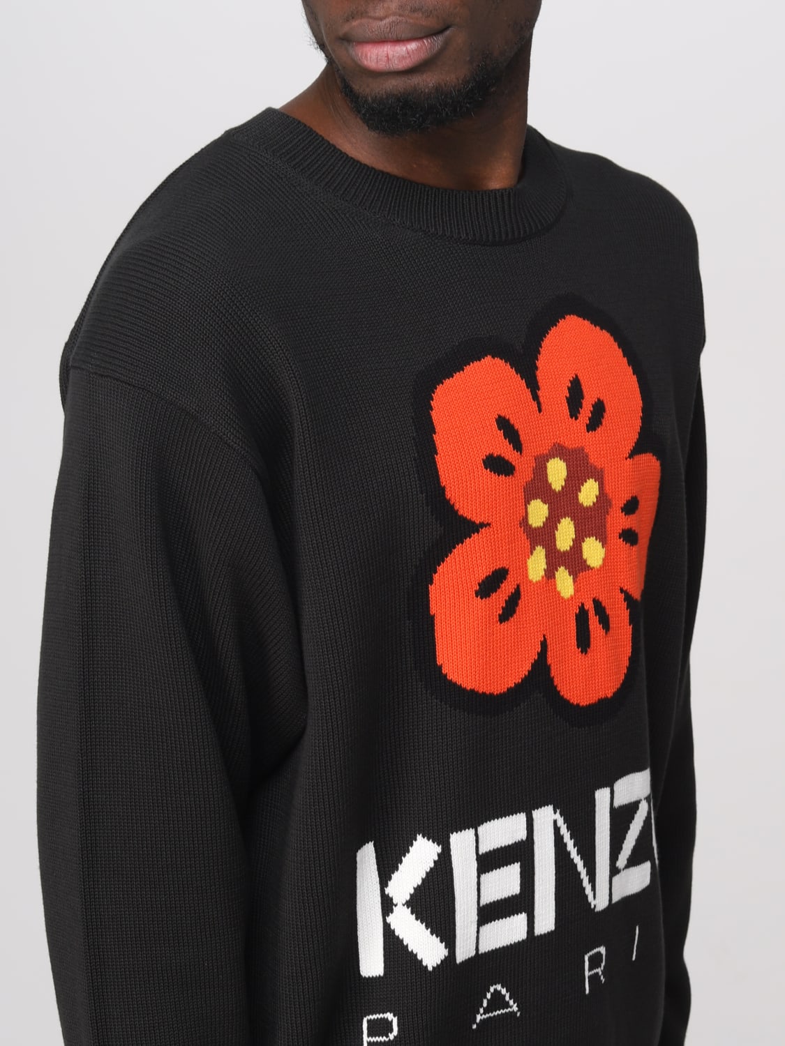 Kenzo Outlet Pull homme Noir Pull Kenzo FD55PU3803LC en ligne sur GIGLIO.COM