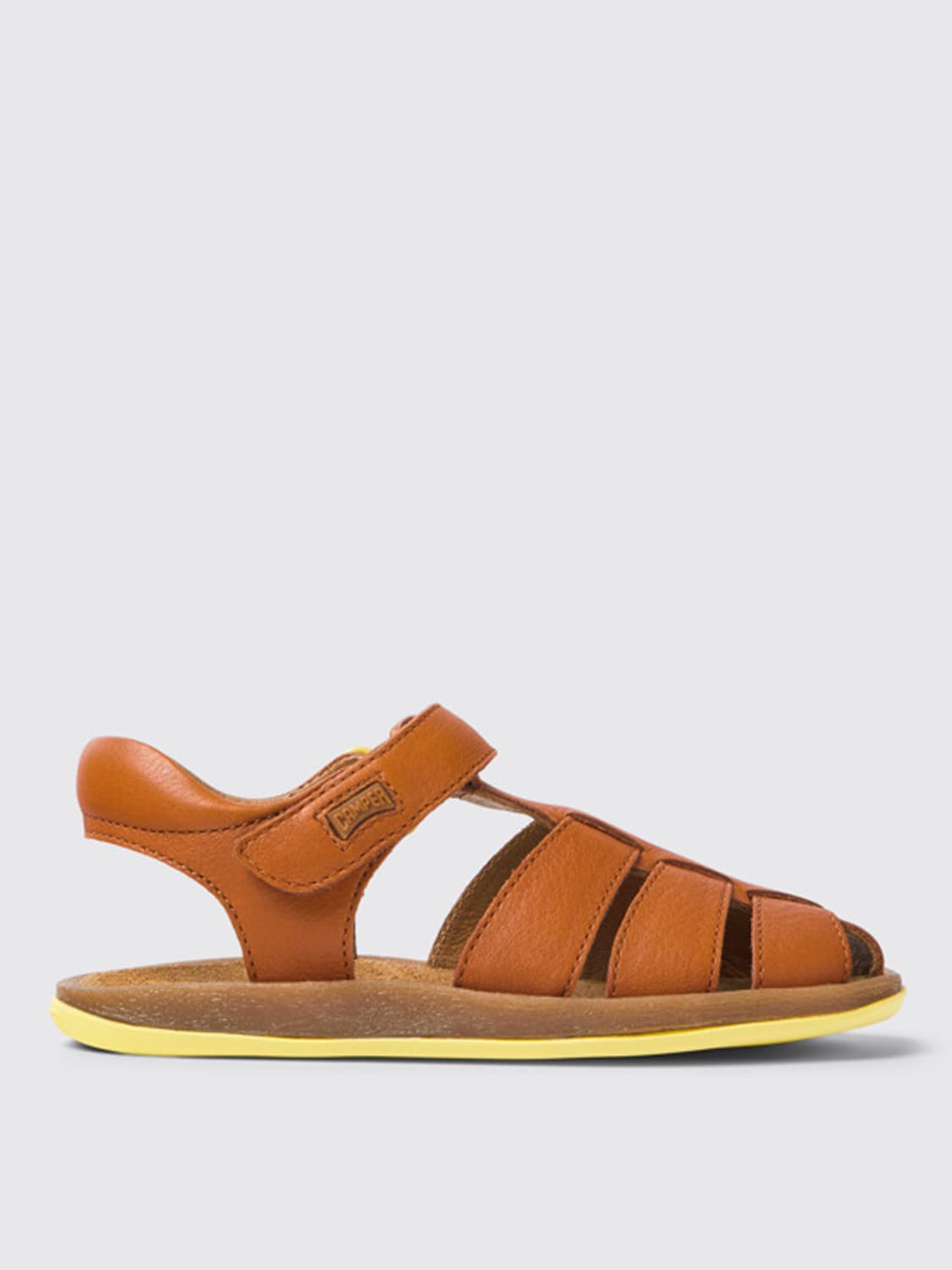 CAMPER SHOES: Camper Bicho sandals in leather, Brown - Img 1