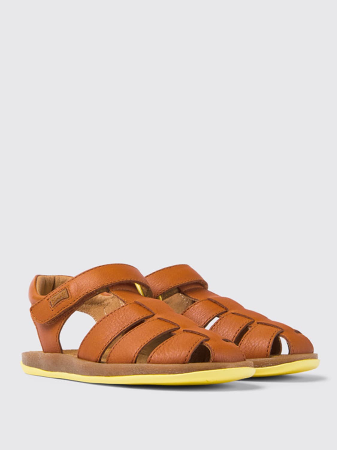 CAMPER SHOES: Camper Bicho sandals in leather, Brown - Img 2