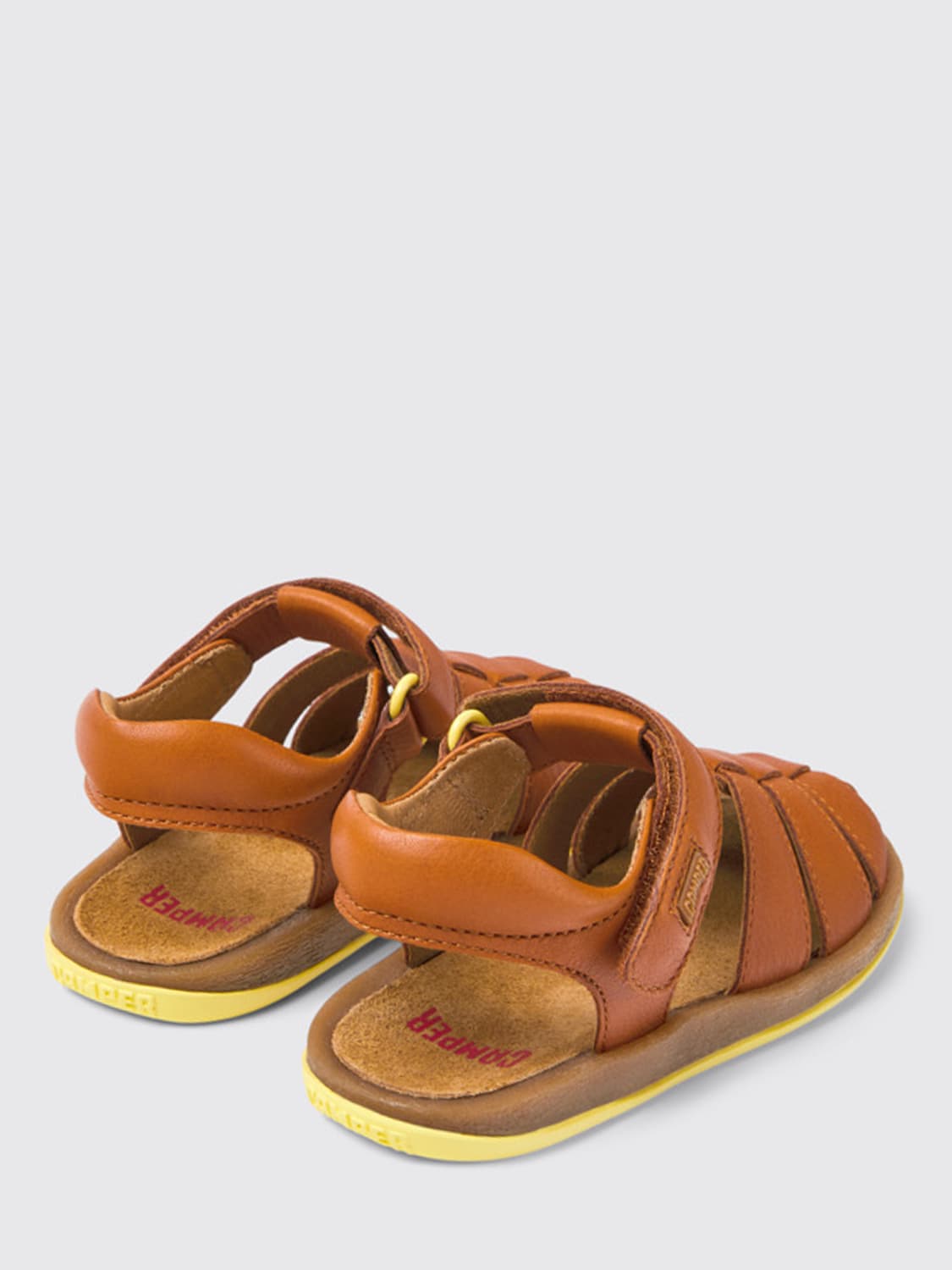 CAMPER SHOES: Camper Bicho sandals in leather, Brown - Img 4