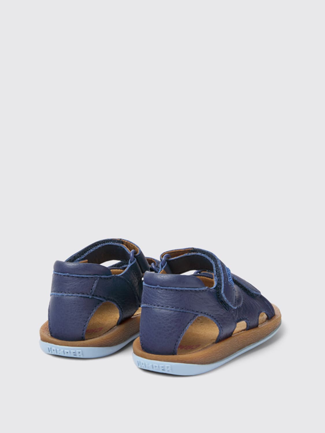 CAMPER SHOES: Camper Bicho sandals in leather, Blue - Img 4