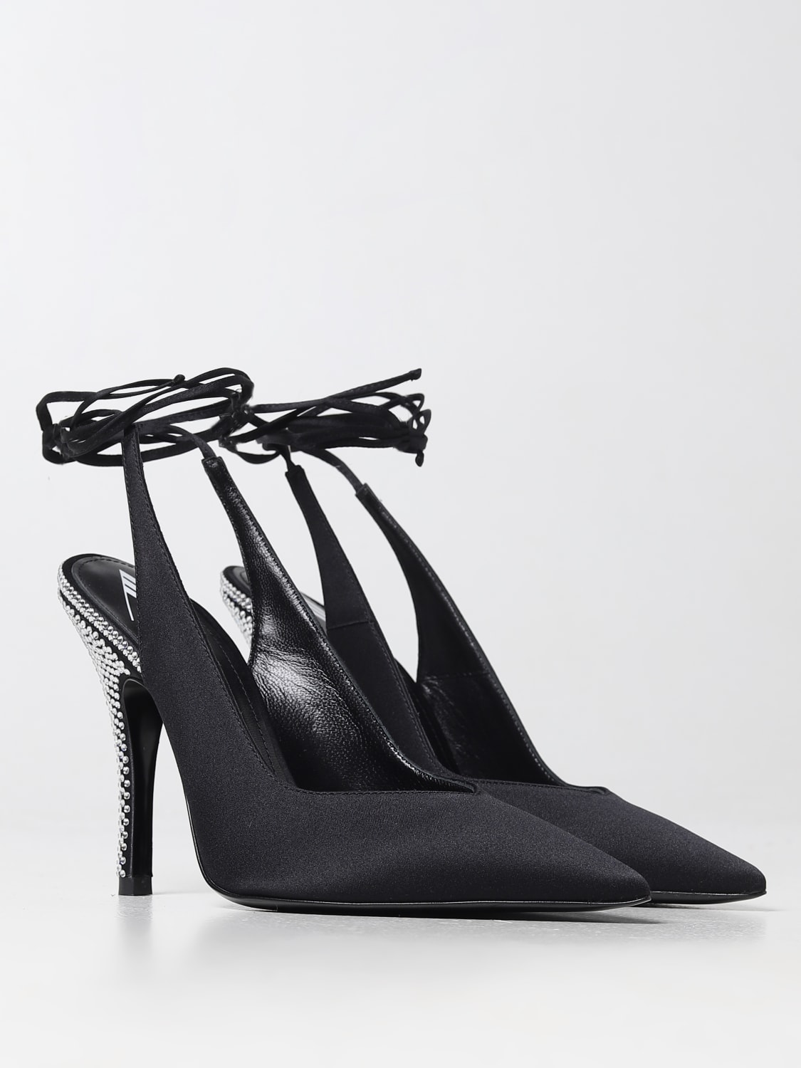 THE ATTICO HIGH HEEL SHOES: The Attico Pump Venus in satin, Black - Img 2