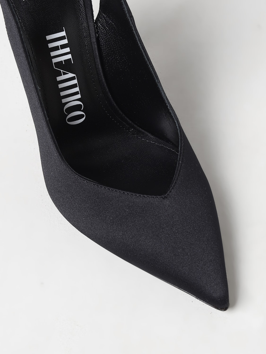 THE ATTICO HIGH HEEL SHOES: The Attico Pump Venus in satin, Black - Img 4