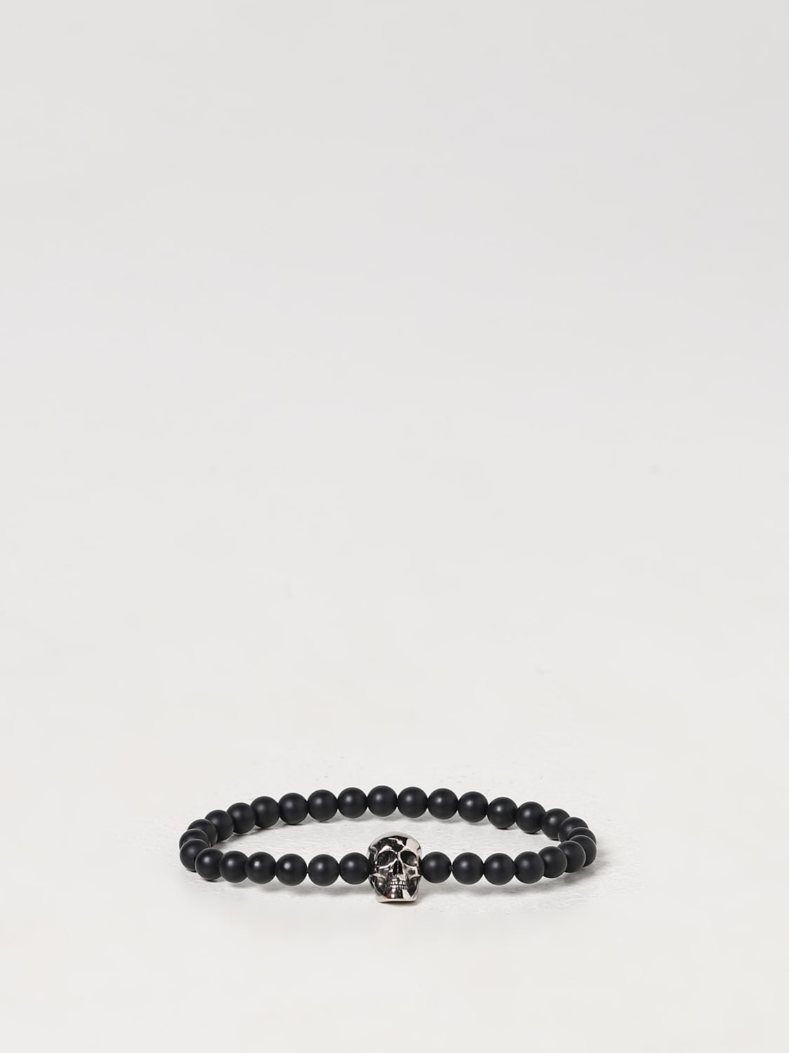 ALEXANDER MCQUEEN JEWEL: Alexander McQueen bracelet with metal Skull, Black - Img 1