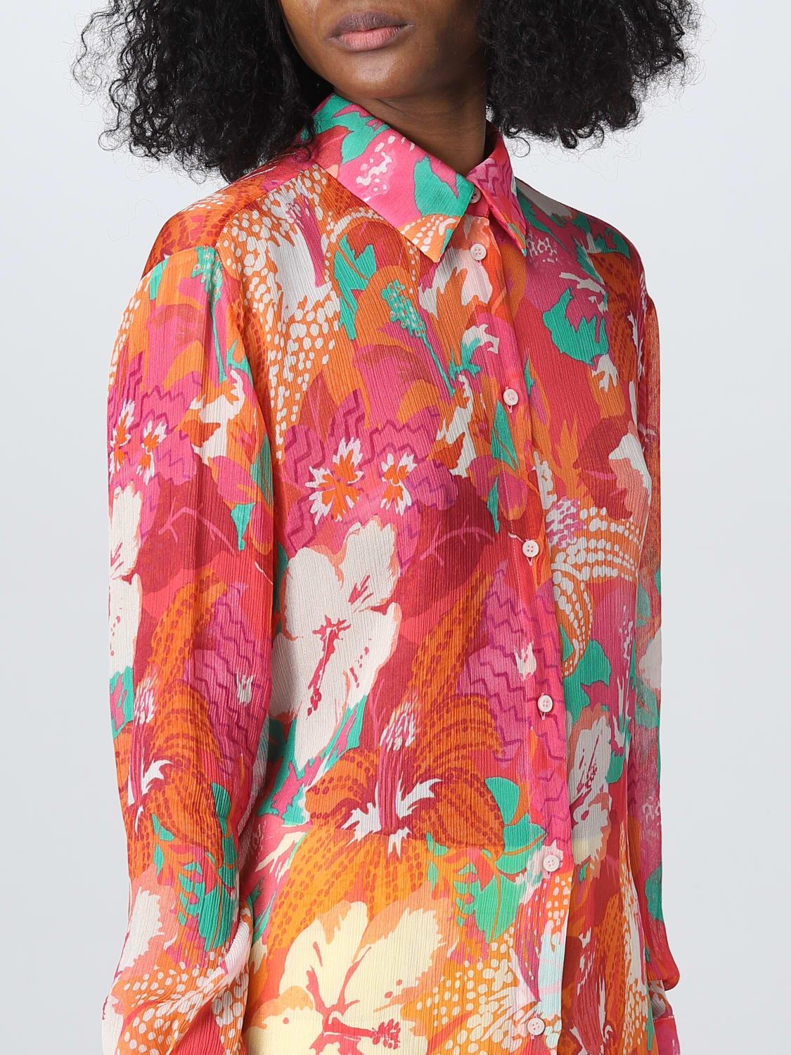 MSGM SHIRT: MSGM shirt in viscose, Red - Img 4