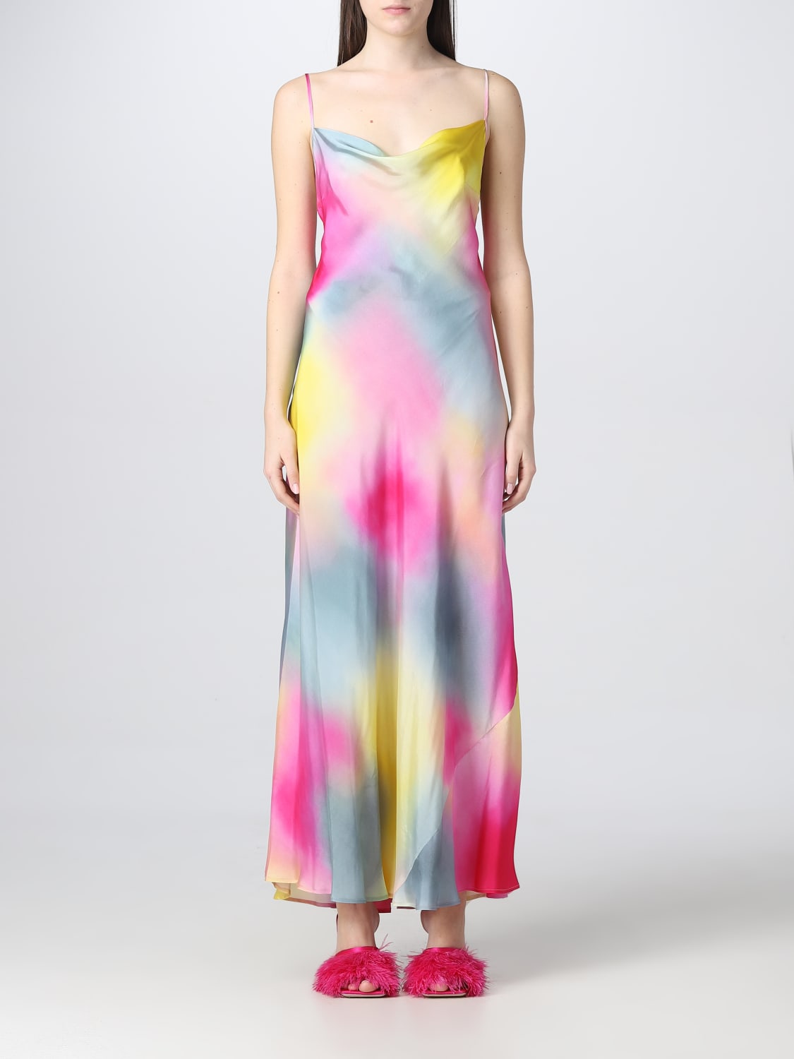 MSGM DRESS: MSGM dress in viscose, Fuchsia - Img 1