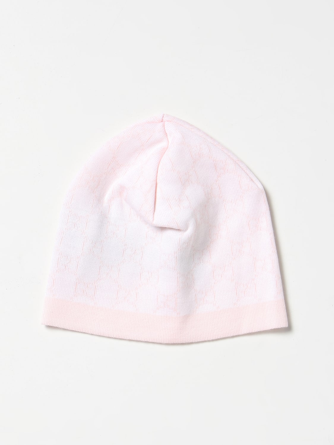 GUCCI HAT: Gucci wool hat with jacquard GG monogram, Pink - Img 1