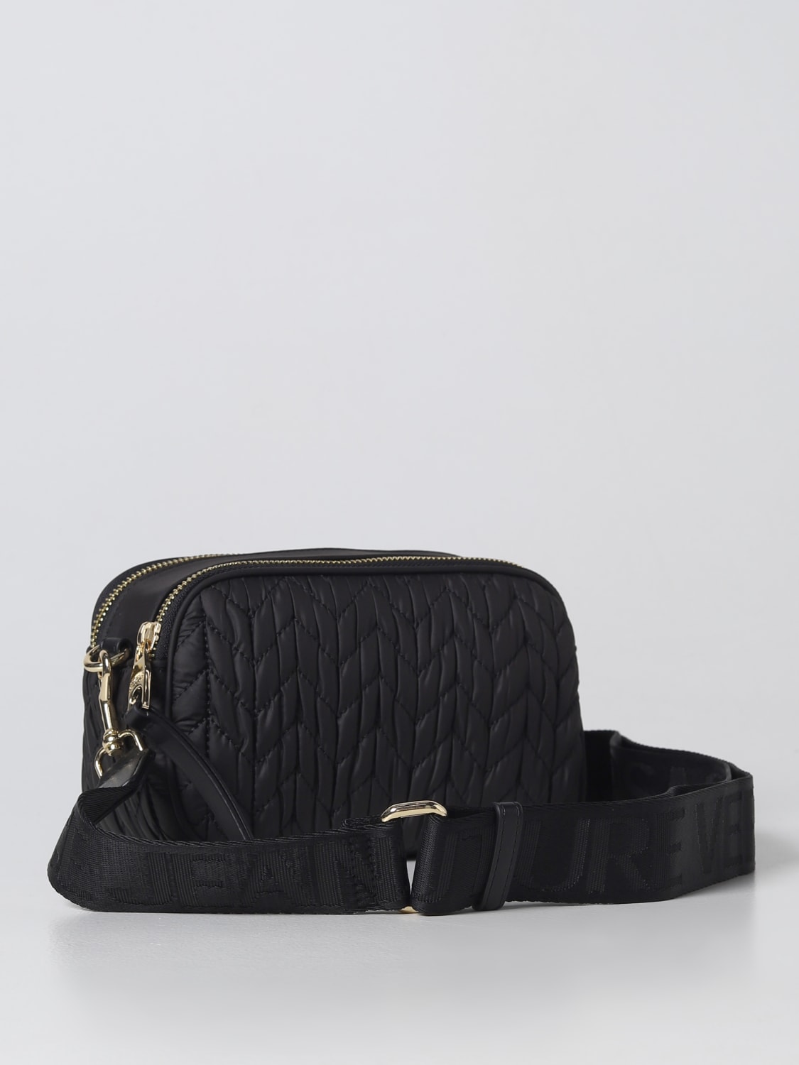 VERSACE JEANS COUTURE CROSSBODY BAGS: Versace Jeans Couture bag in quilted nylon, Black - Img 2