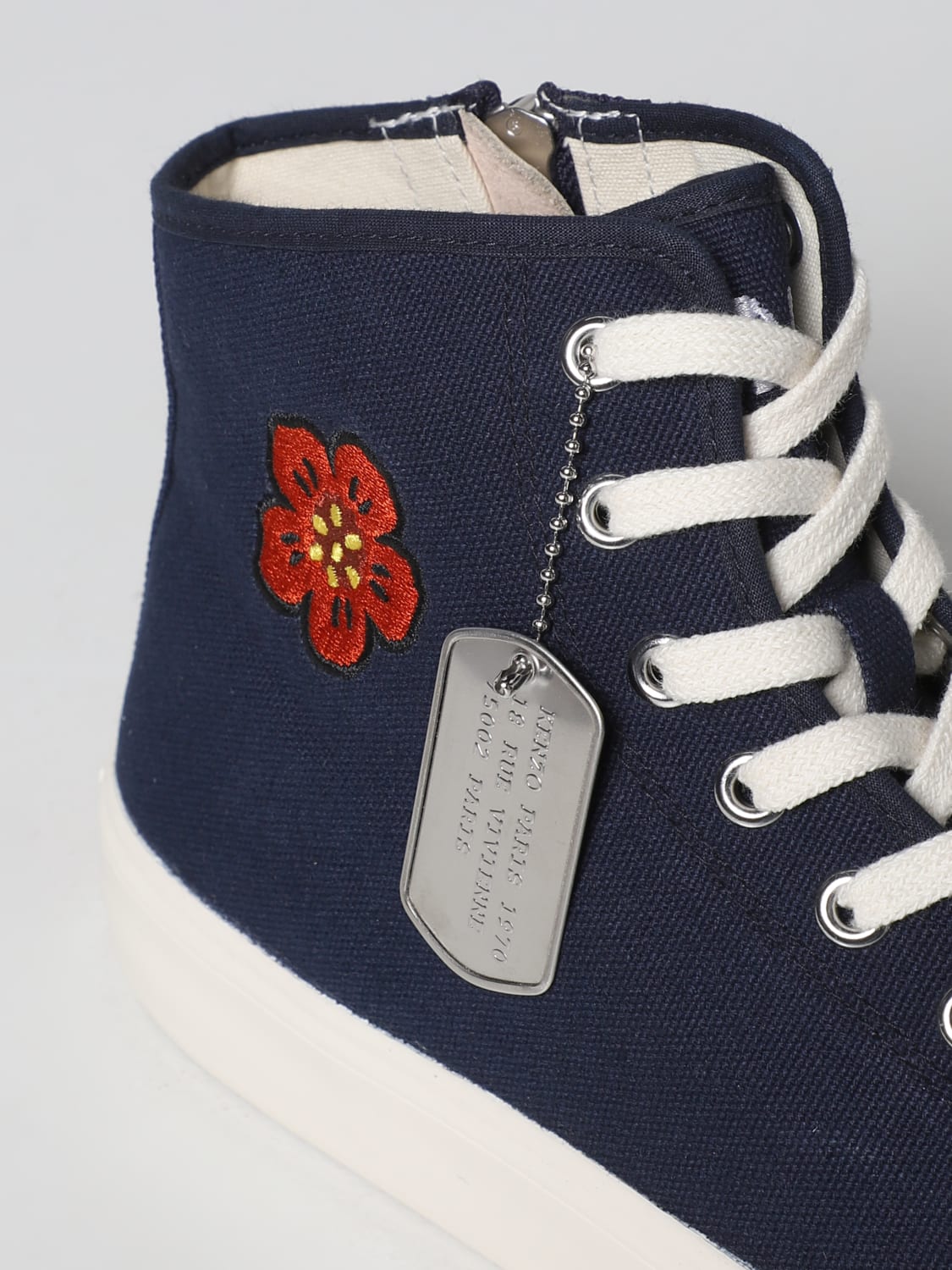 KENZO SNEAKERS: Sneakers Kenzoschool Kenzo in canvas, Blue Navy - Img 4