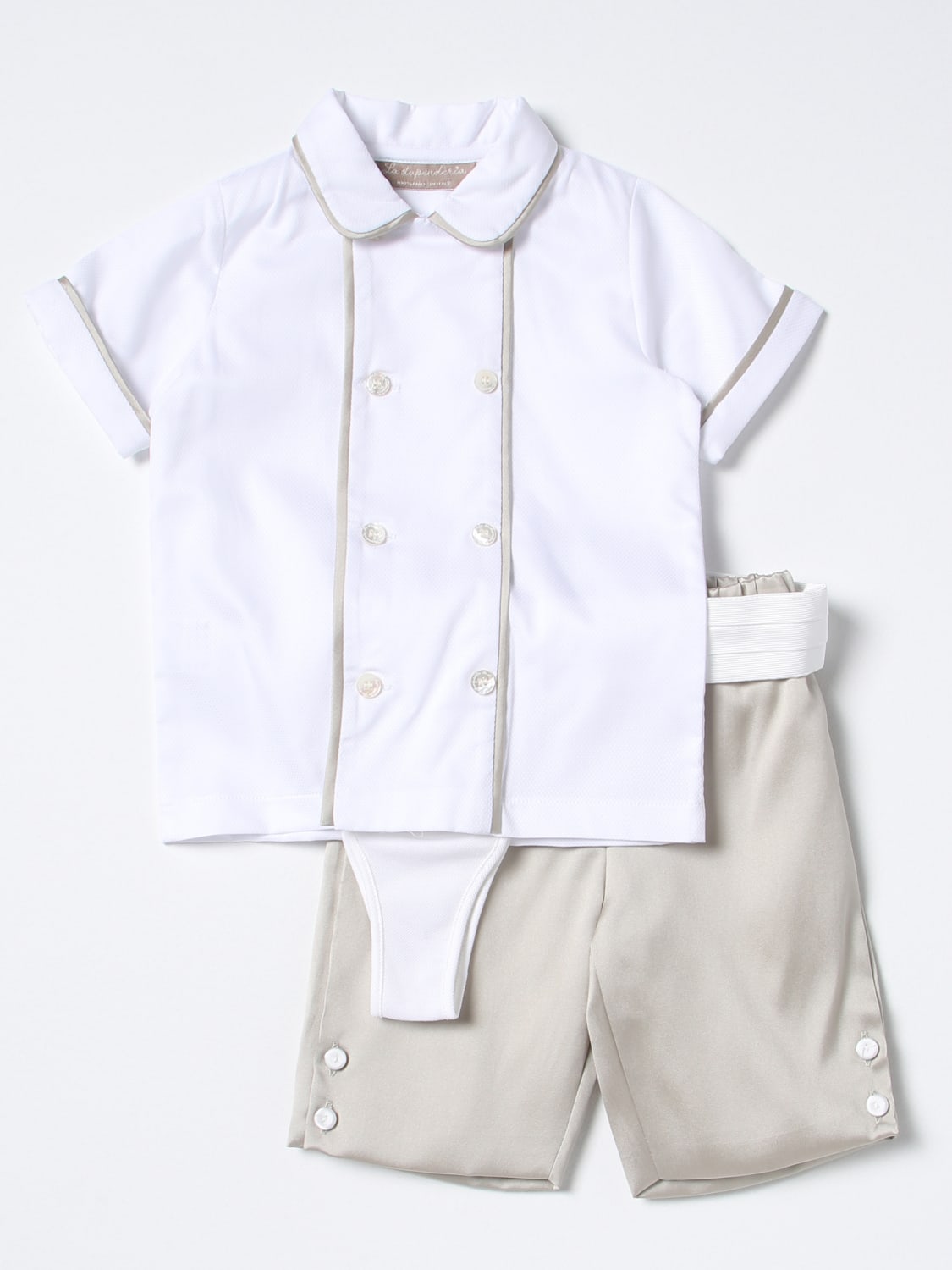 LA STUPENDERIA ジャンプスーツ: カバーオール ボーイ La Stupenderia, ベージュ - Img 3