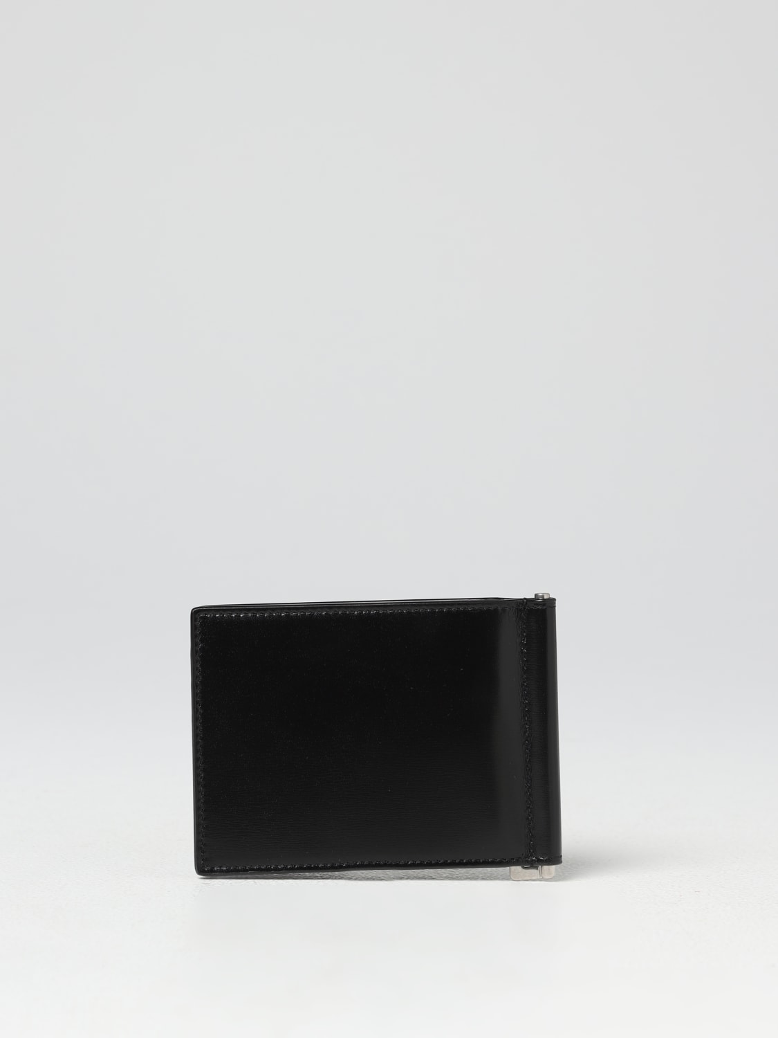 SAINT LAURENT WALLET: Saint Laurent Cassandre shiny leather wallet, Black - Img 3
