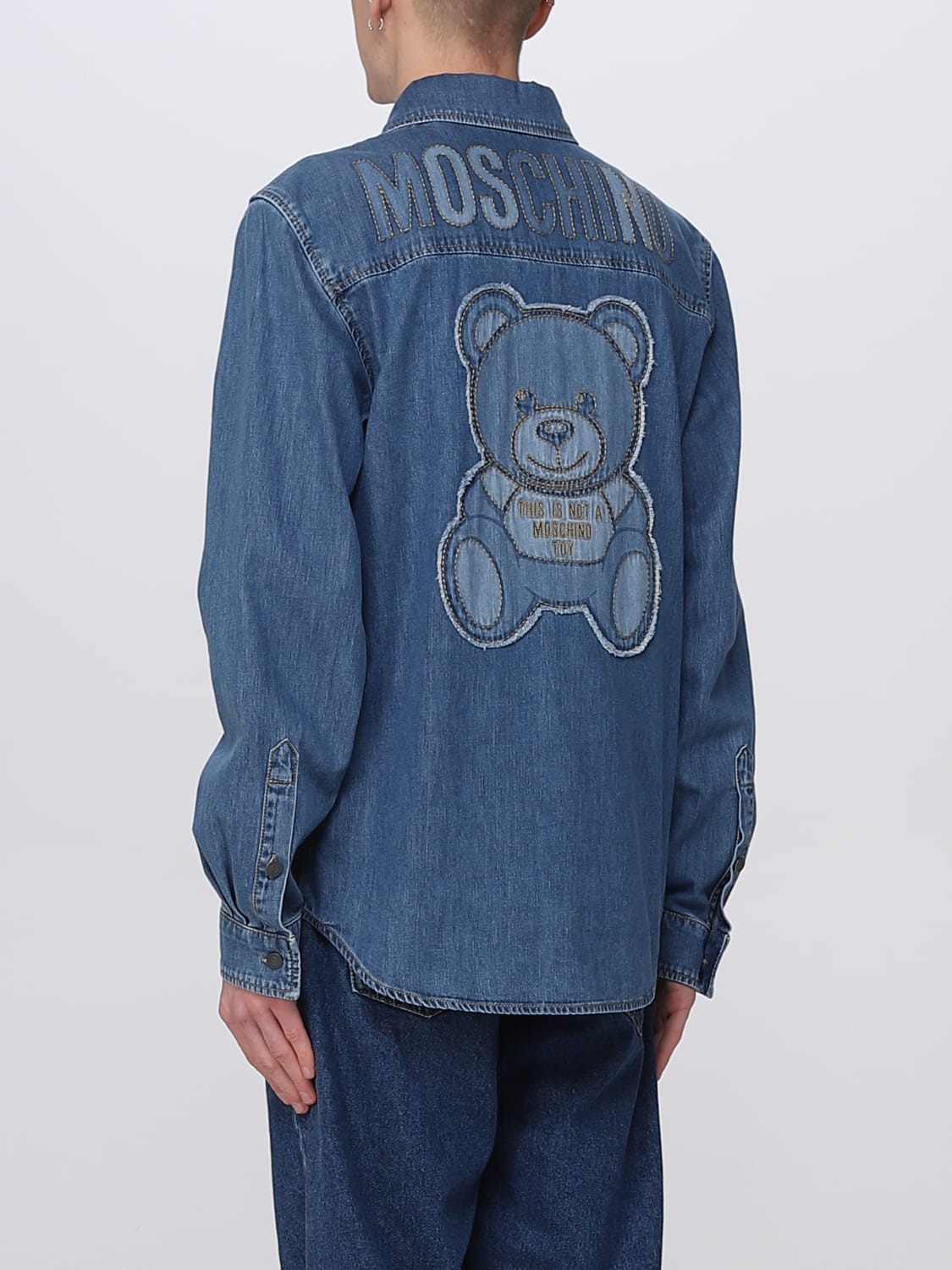 MOSCHINO COUTURE CAMICIA: Camicia Moschino Couture in denim, Blue - Img 3