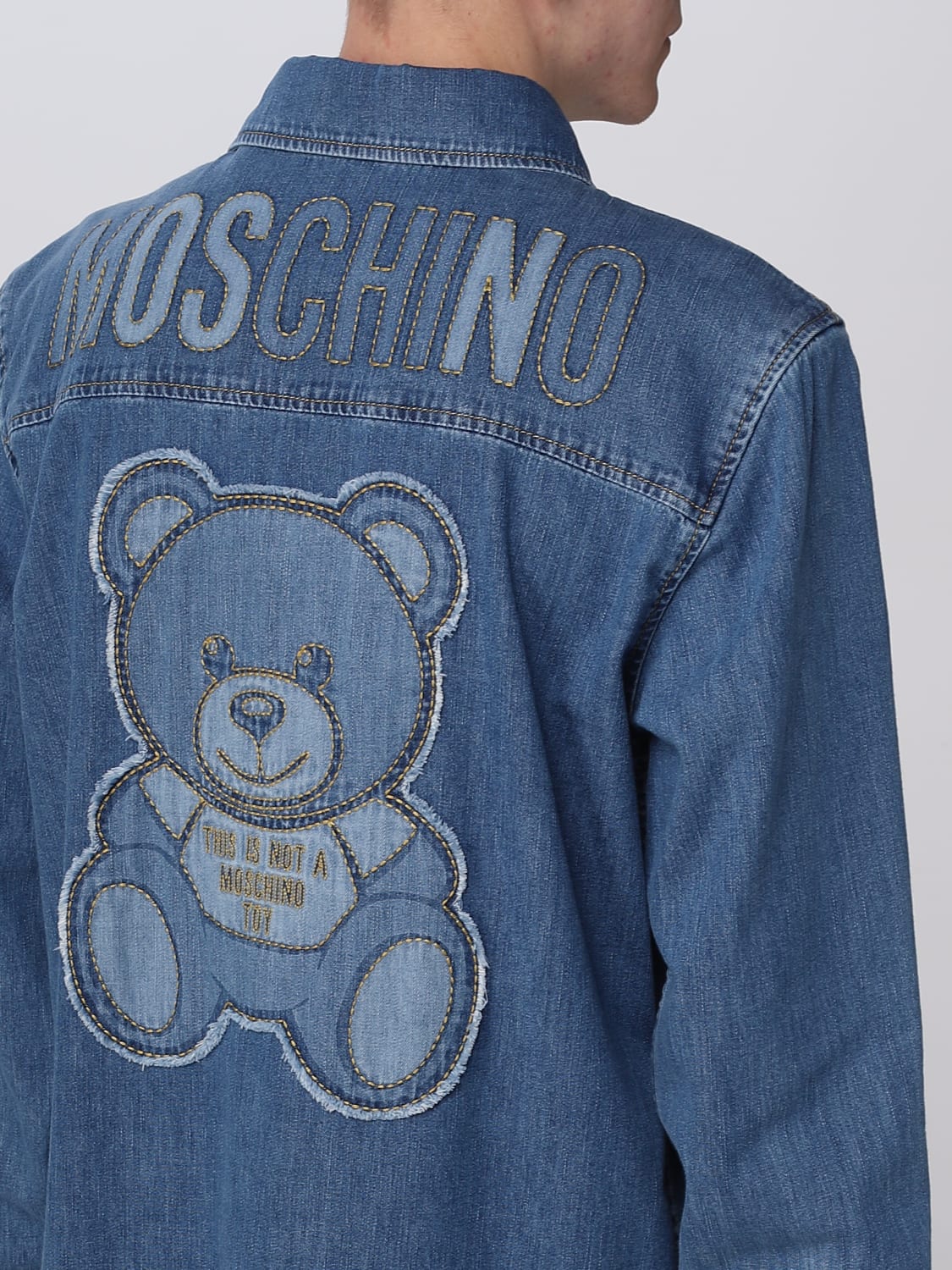 MOSCHINO COUTURE CAMICIA: Camicia Moschino Couture in denim, Blue - Img 4