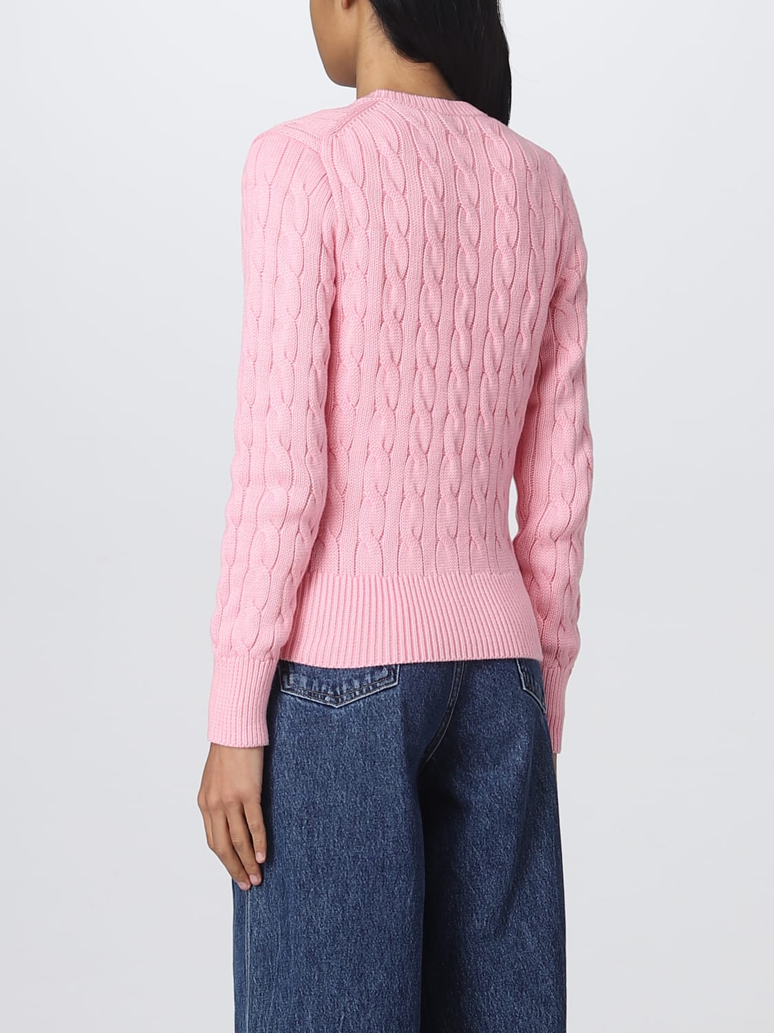 POLO RALPH LAUREN 针织开衫: 针织开衫 女士 Polo Ralph Lauren, 粉色 - Img 2