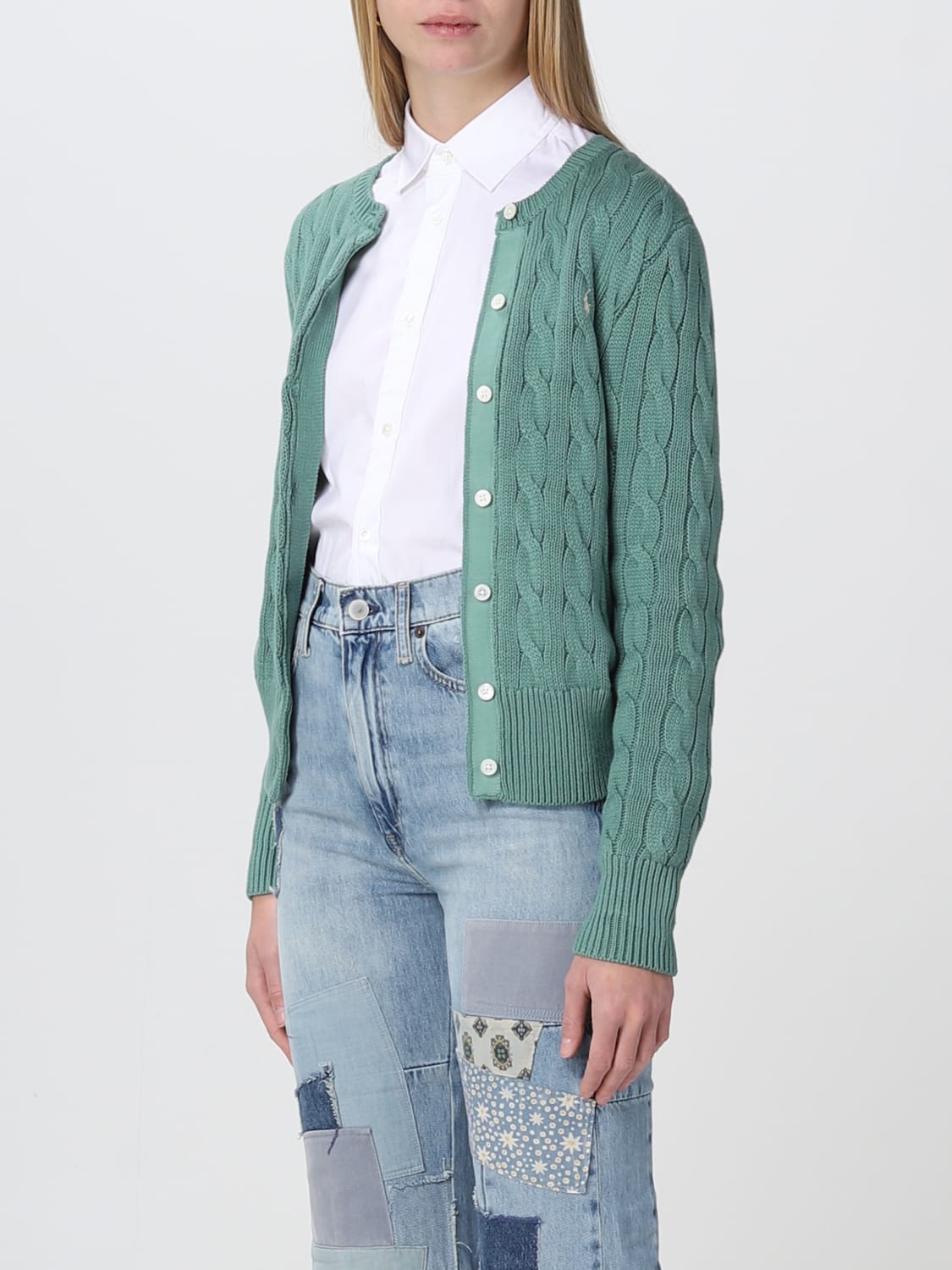 POLO RALPH LAUREN CARDIGAN: Cardigan woman Polo Ralph Lauren, Green - Img 3