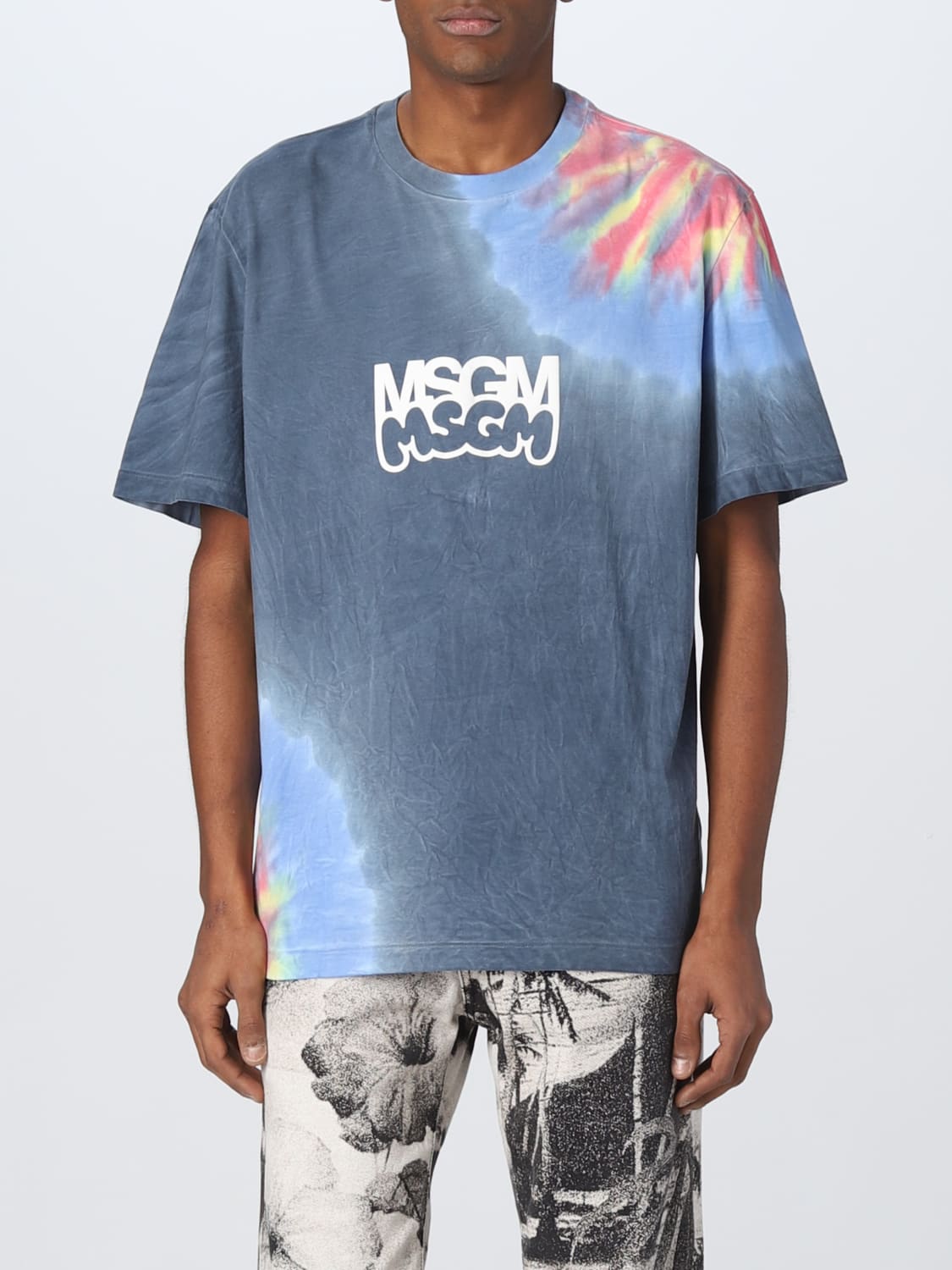 Giglio T-shirt MSGM con logo e stampa tie dye