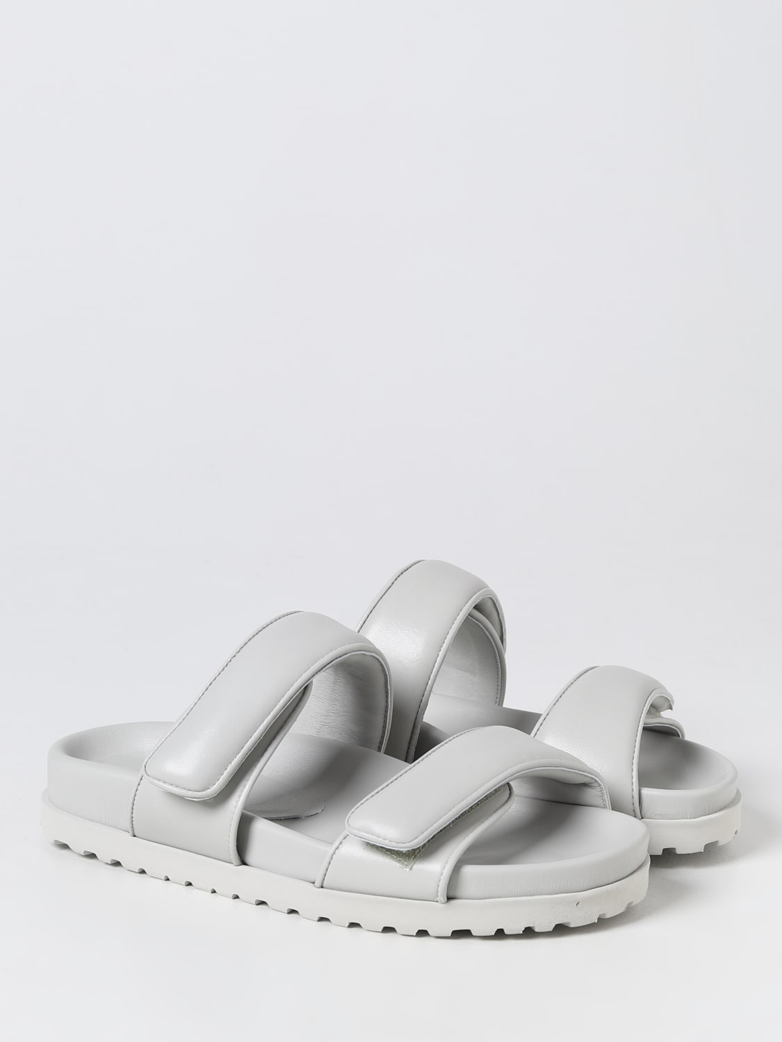 サンダル・ミュール GIA BORGHINI Women Sandals PERNI034121 Grey GIA BORGHINI: Shoes woman - Grey | Gia Borghini flat sandals
