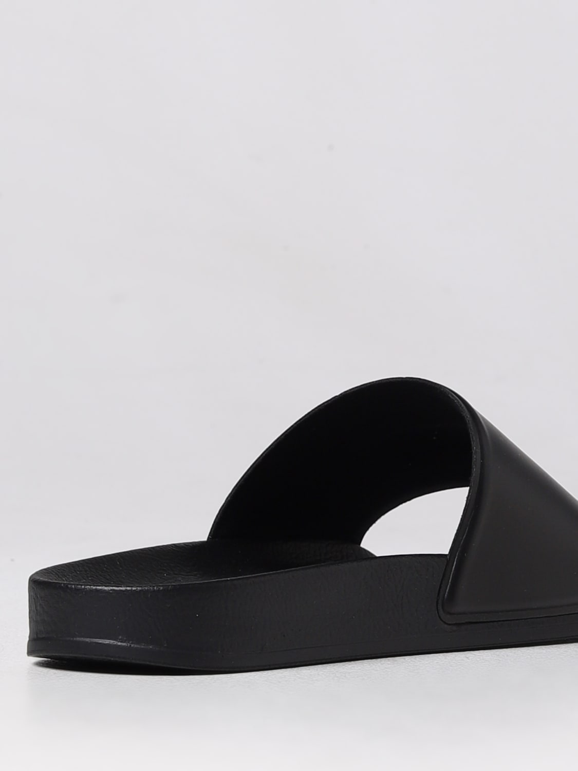 MSGM: rubber slides - Black | MSGM sandals MS208970 online at GIGLIO.COM