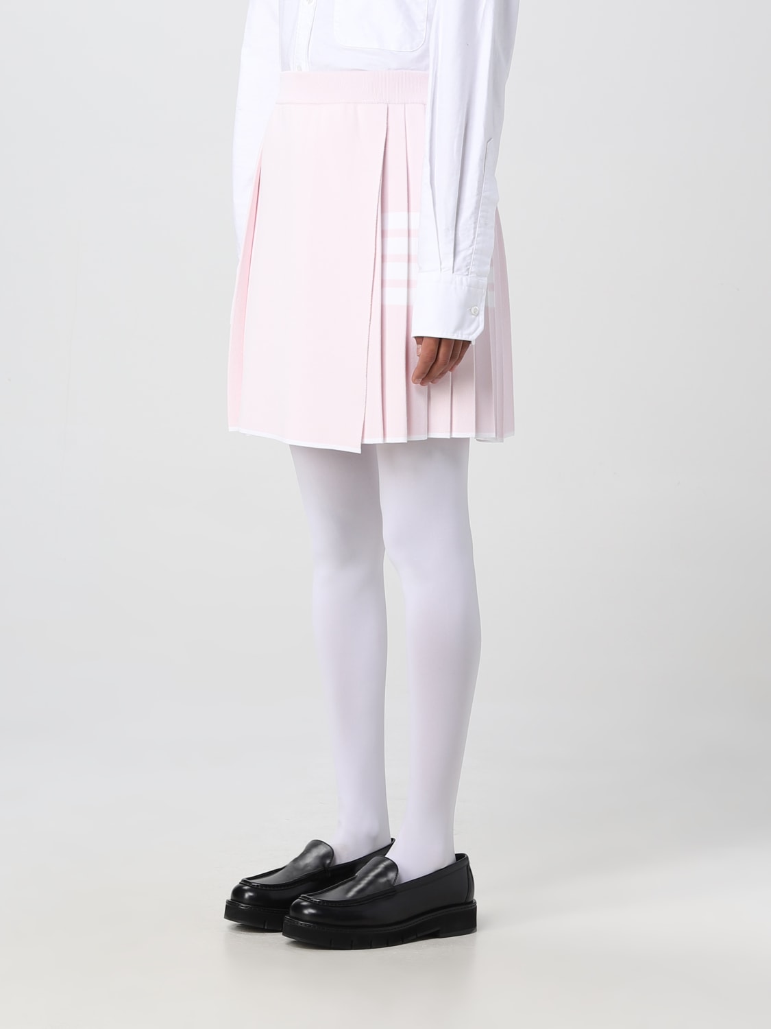 THOM BROWNE SKIRT: Thom Browne skirt in viscose blend, Pink - Img 3