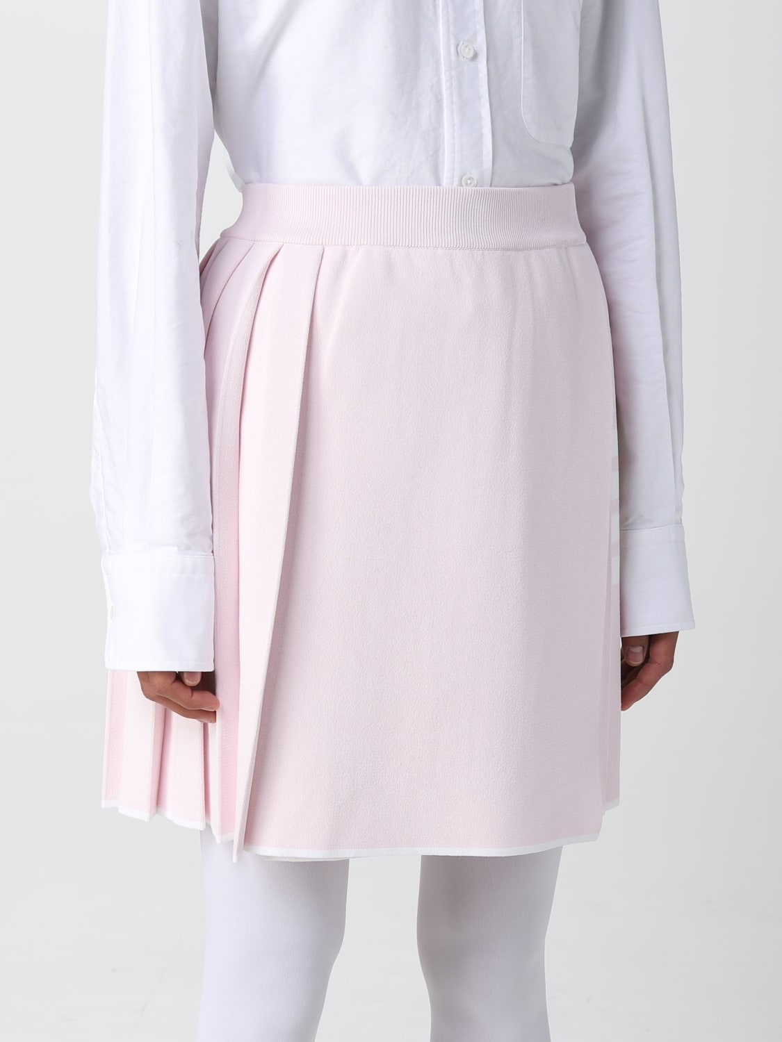 THOM BROWNE SKIRT: Thom Browne skirt in viscose blend, Pink - Img 4