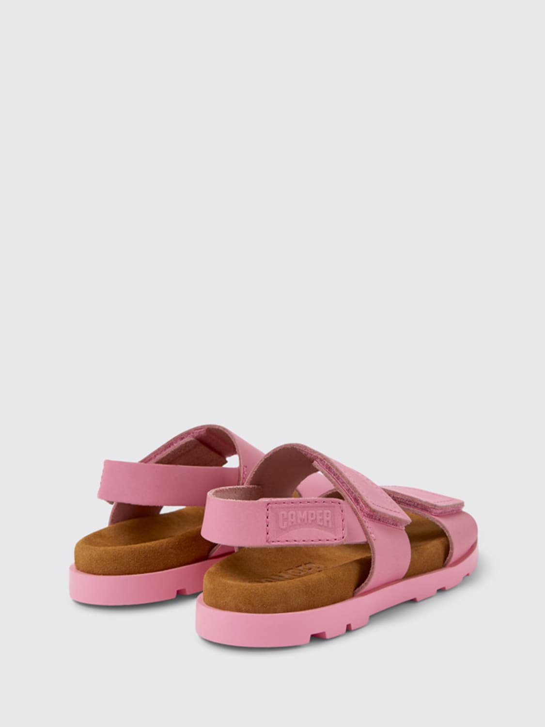 CAMPER SHOES: Camper Brutus sandals in leather, Pink - Img 4