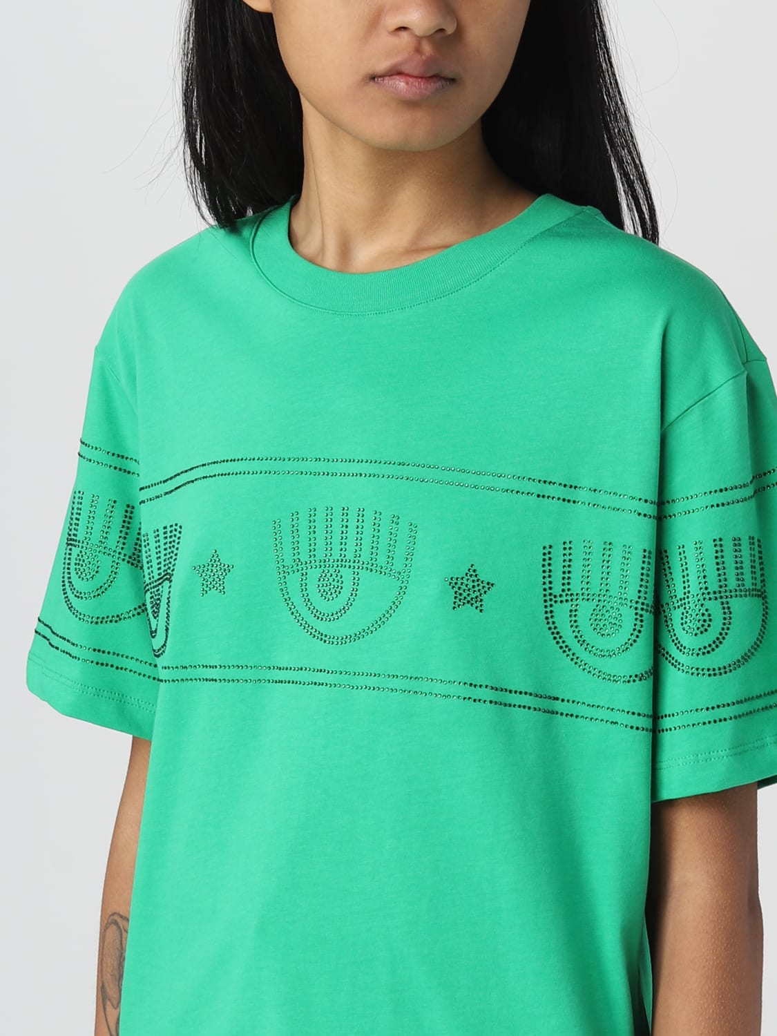 CHIARA FERRAGNI T-SHIRT: T-shirt damen Chiara Ferragni, Grün - Img 3