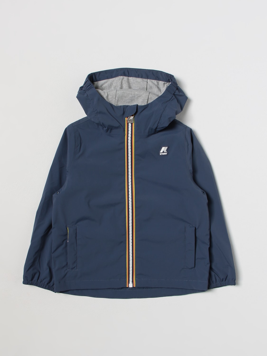 K-WAY JACKET: Coat kids K-way, Blue 1 - Img 1