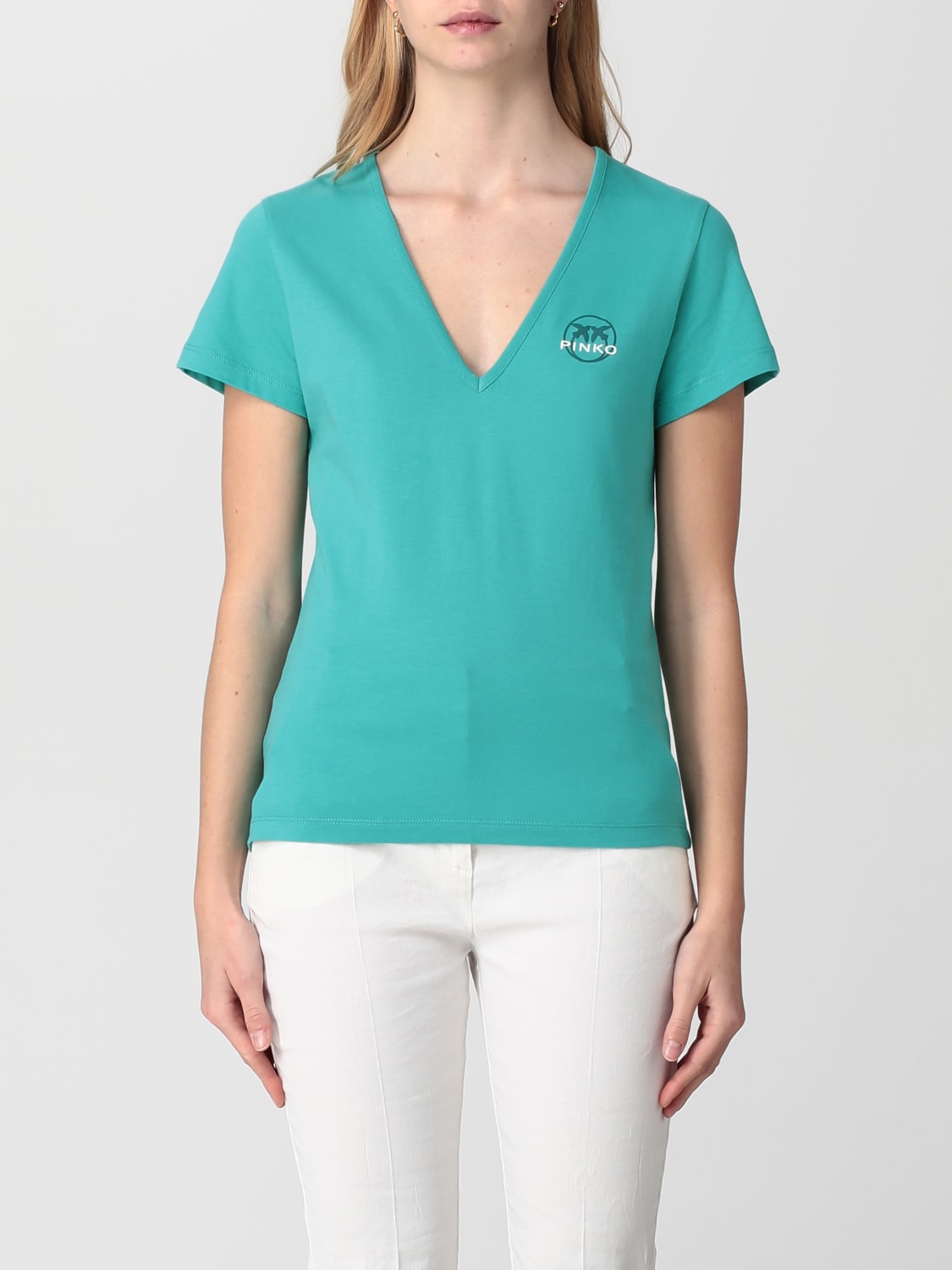 PINKO T-SHIRT: T-shirt woman Pinko, Green - Img 1