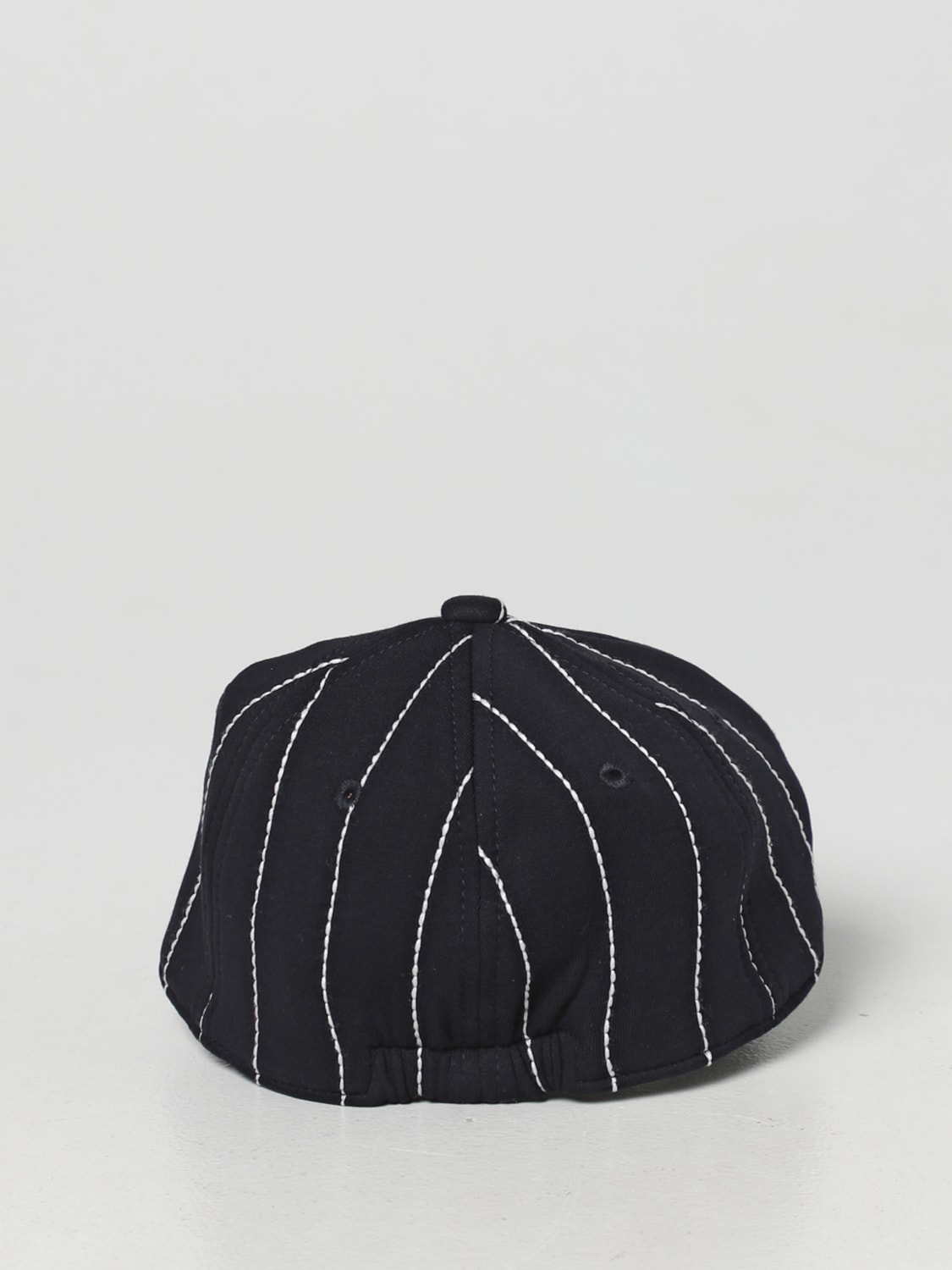 Emporio Armani Outlet Cappello Kids in cotone Blue Cappello Bambino Emporio Armani 4044093R592 online su GIGLIO.COM