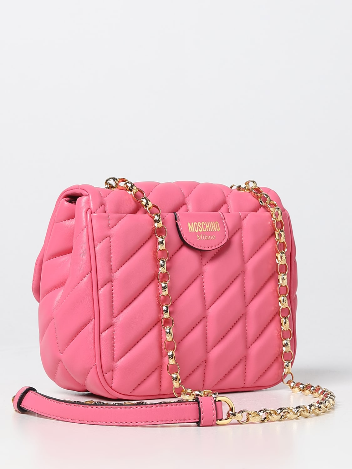 ショルダーバッグ・ポシェット MOSCHINO COUTURE Woman Shoulder bag Pink MC4236PP0MOS0 600 Moschino Heart Lock Leather Shoulder Bag Pink ref.651173