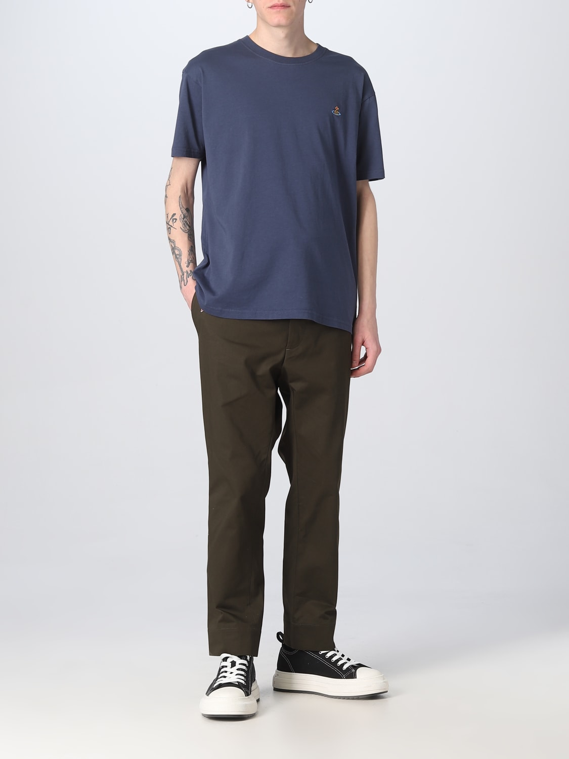 VIVIENNE WESTWOOD PANTALONE: Pantaloni Vivienne Westwood in cotone, Militare - Img 2