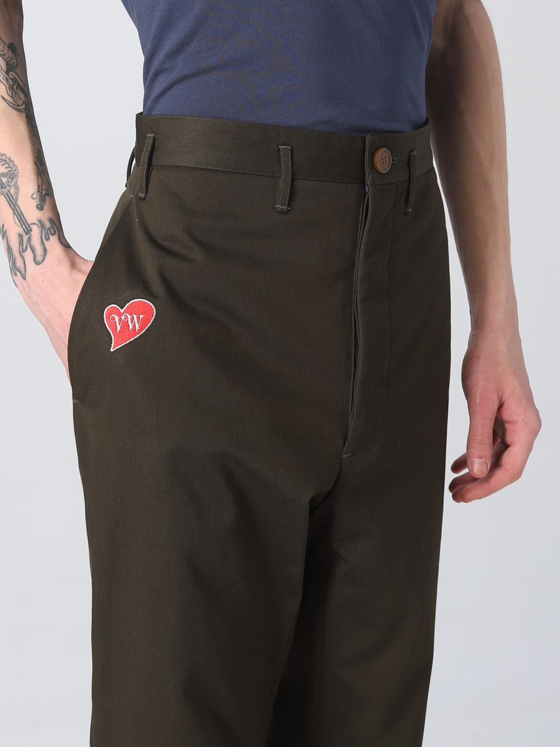 VIVIENNE WESTWOOD PANTS: Pants men Vivienne Westwood, Military - Img 5