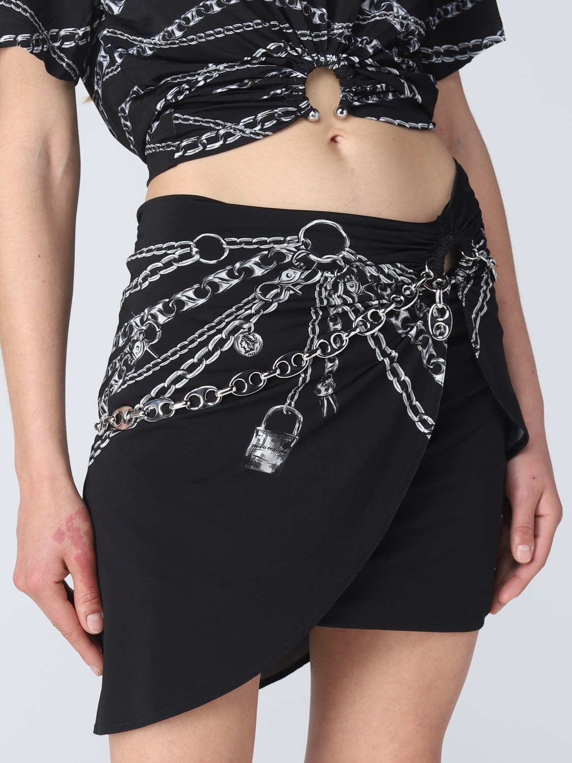 スカート RABANNE Woman Skirt Silver 23PJJU382VI0269 V989 Rabanne Outlet: Skirt woman Paco - Silver | Rabanne skirt