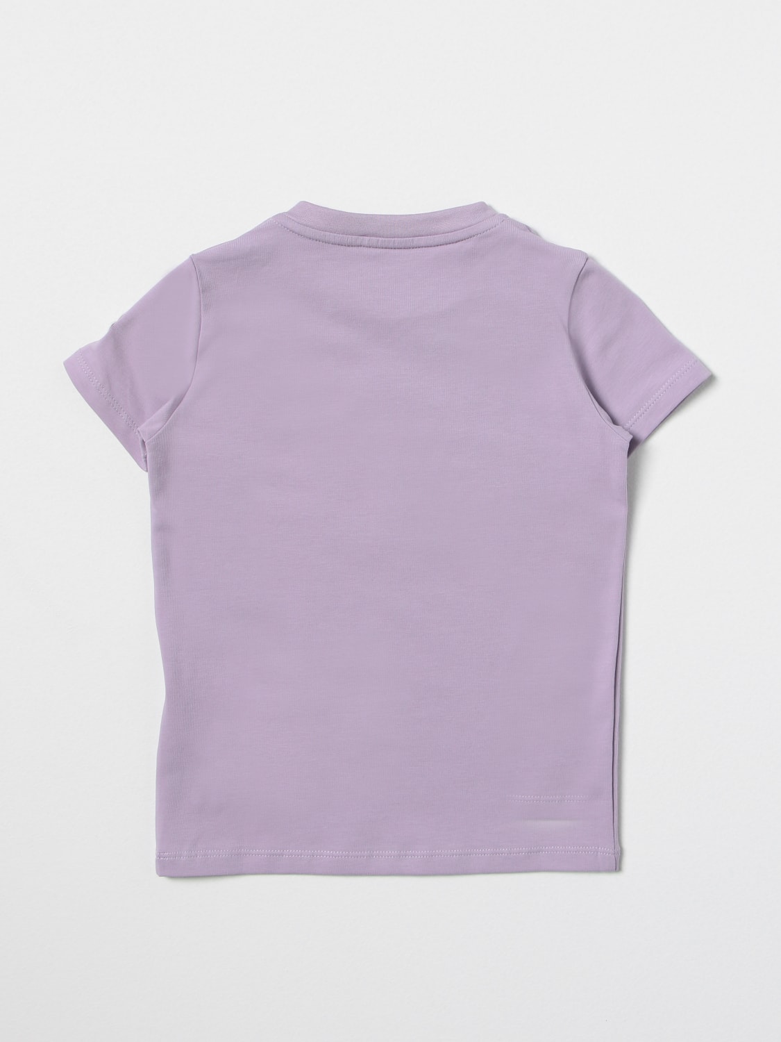 MONCLER T-SHIRT: Moncler cotton T-shirt with printed logo, Pink - Img 2